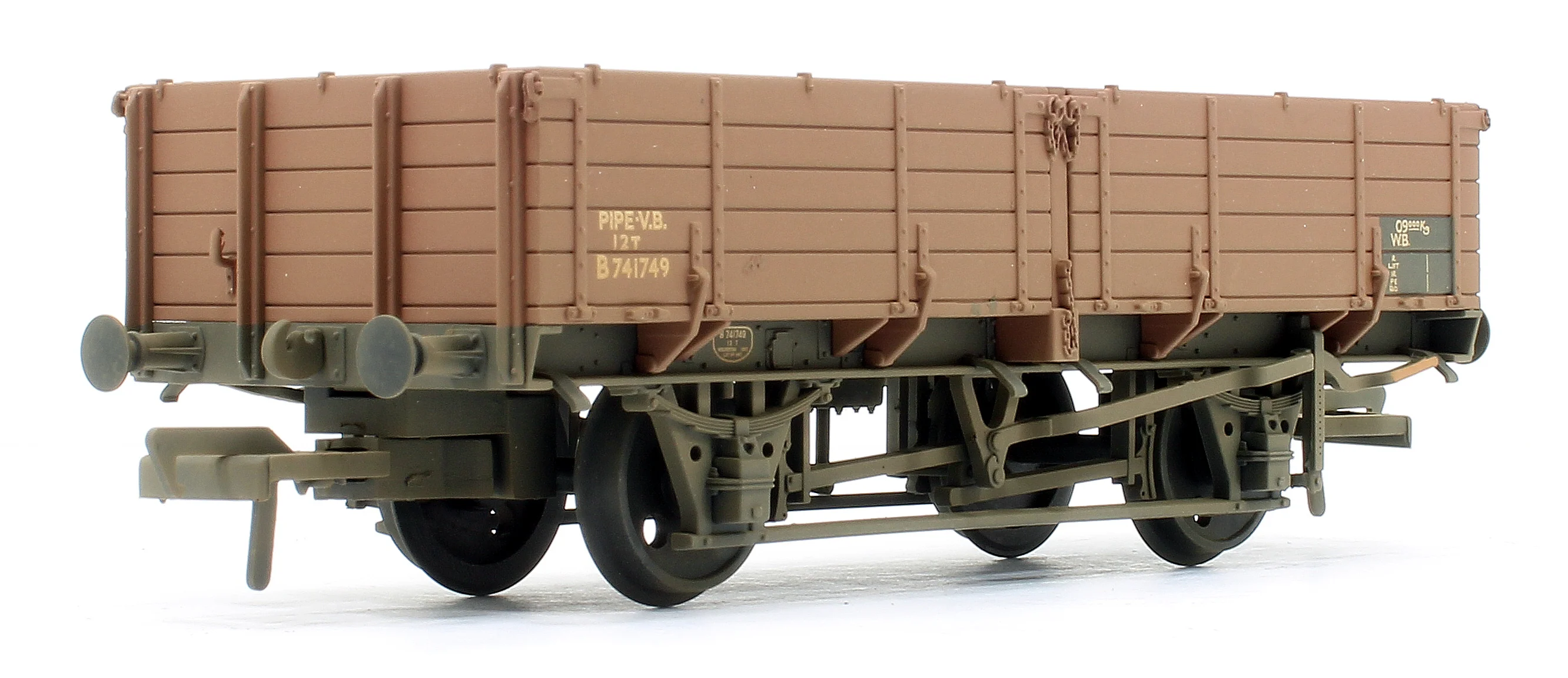38-701A BR 12T Pipe Wagon BR Bauxite (Late) 741749 - Weathered - Image 2