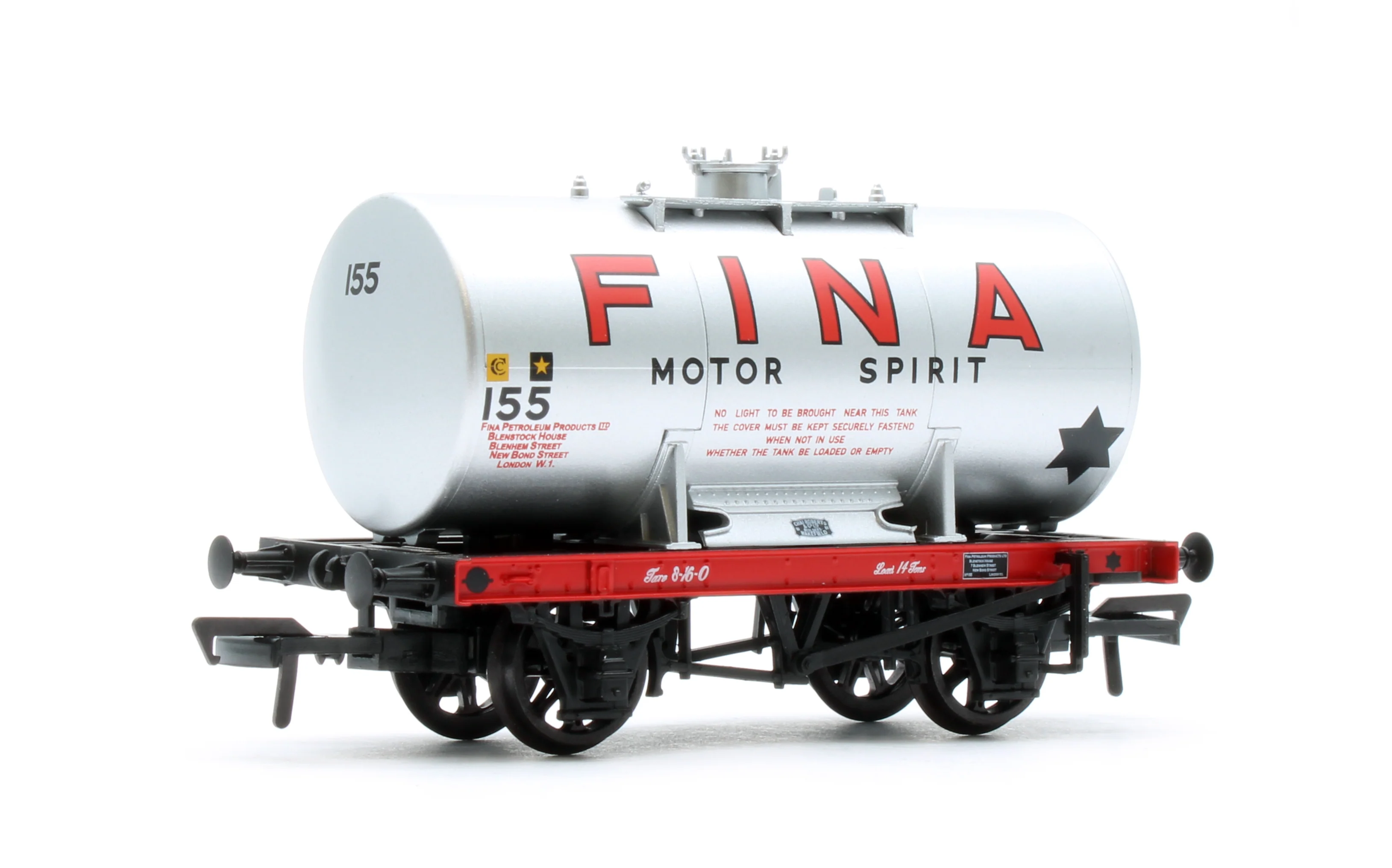 38-781 14T Anchor-Mounted Tank Wagon 'Fina' Silver No.155 - Image 2