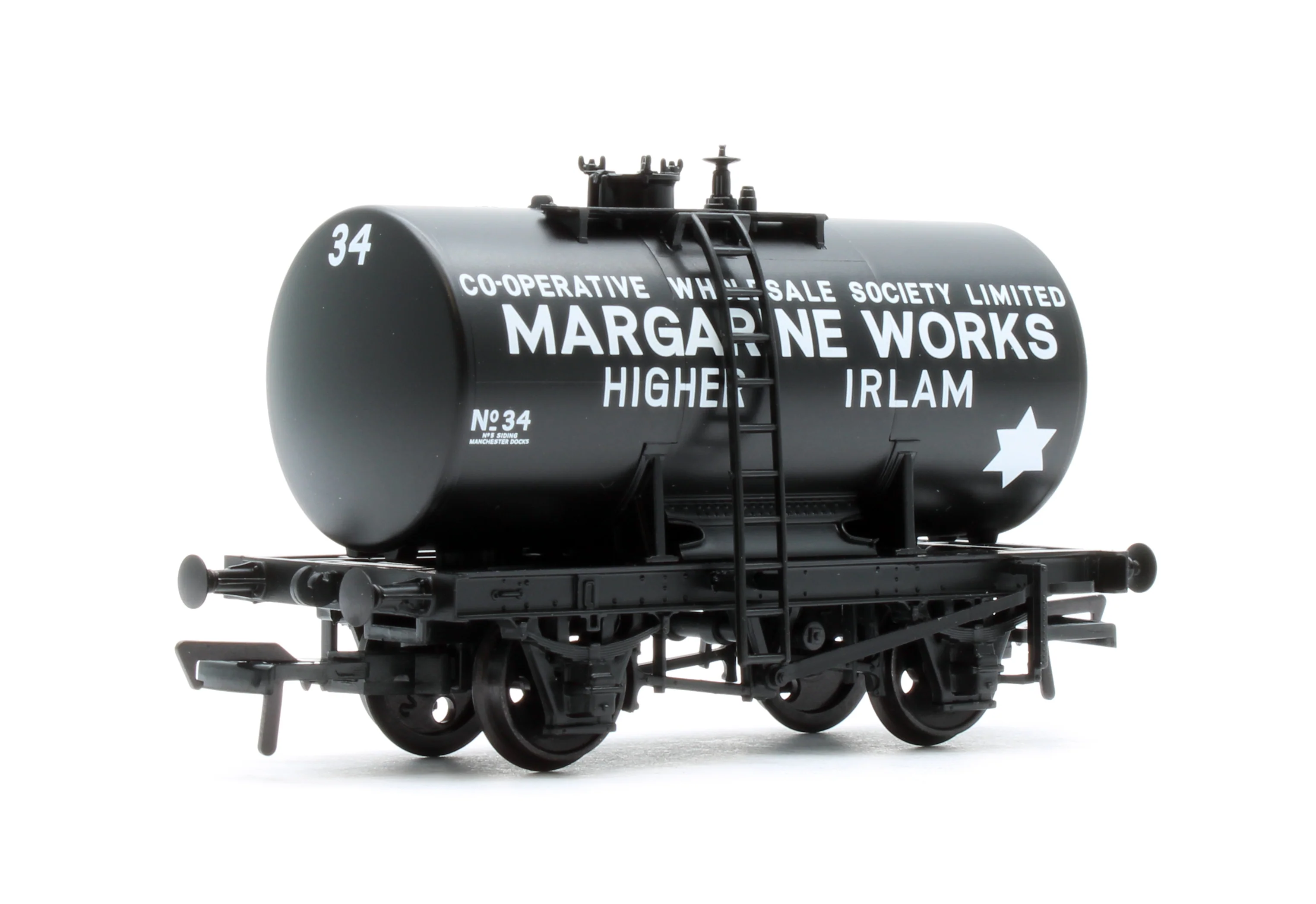 38-785 14T Anchor-Mounted Tank Wagon 'Irlam Margarine Works' Black No.34