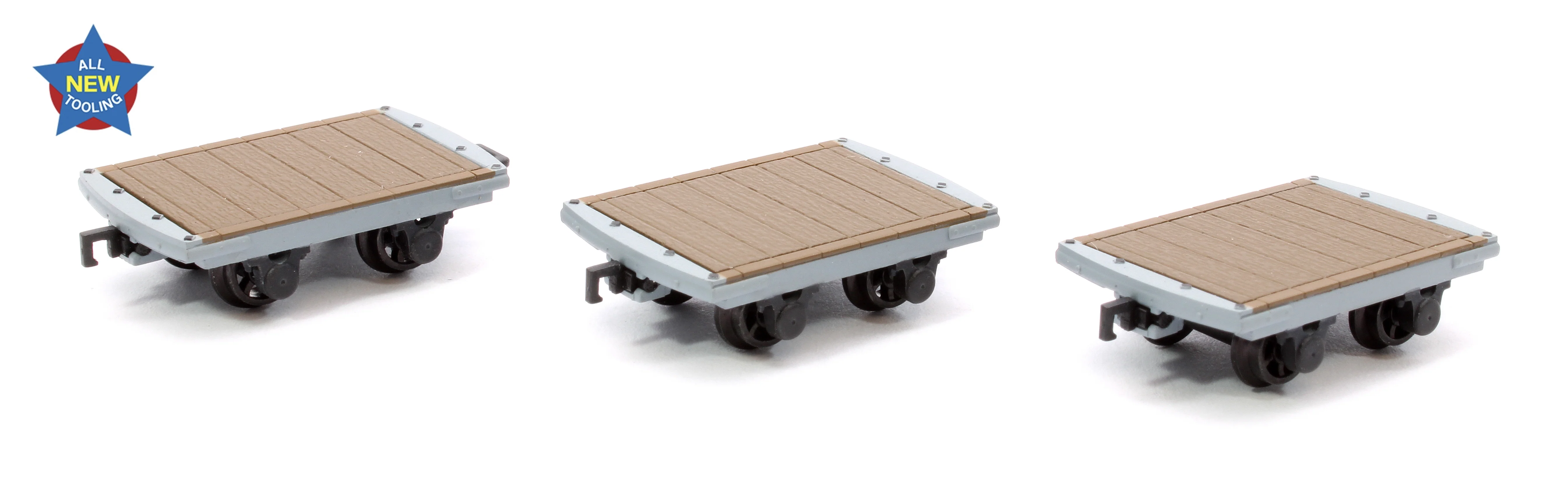 393-225 Dinorwic Slate Wagons without sides 3-Pack Grey