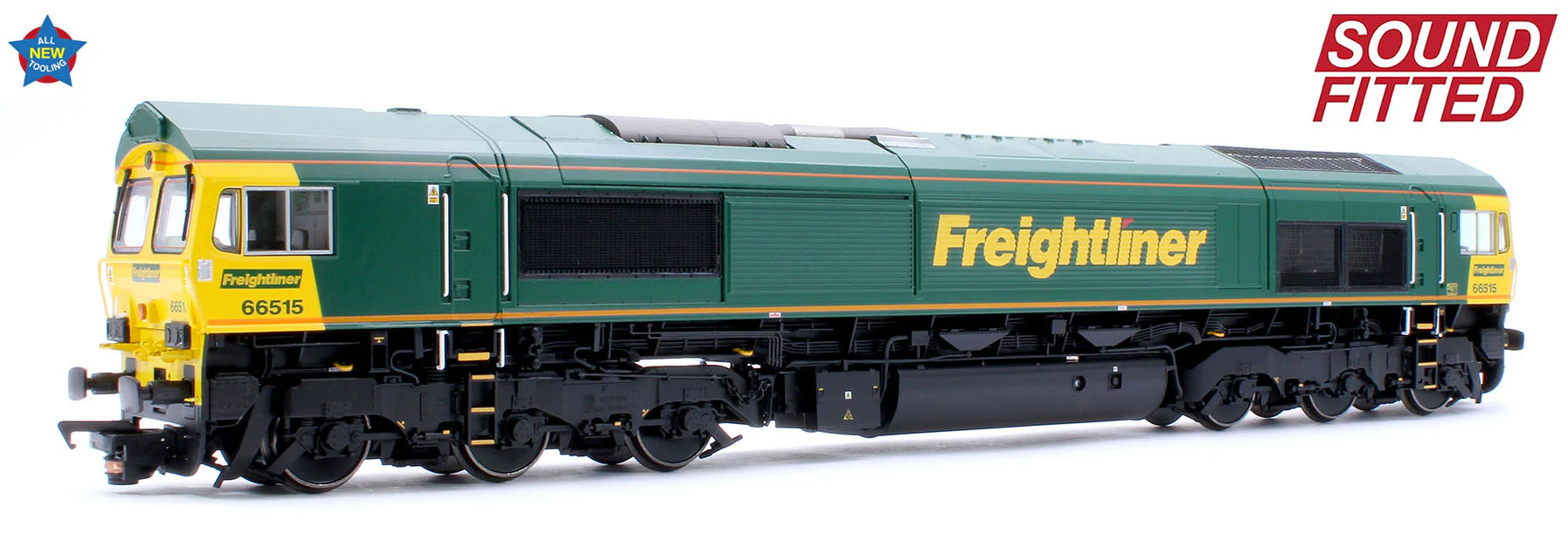50-001SF Class 66/5 66515 Freightliner Green Diesel Locomotive - DCC Sound