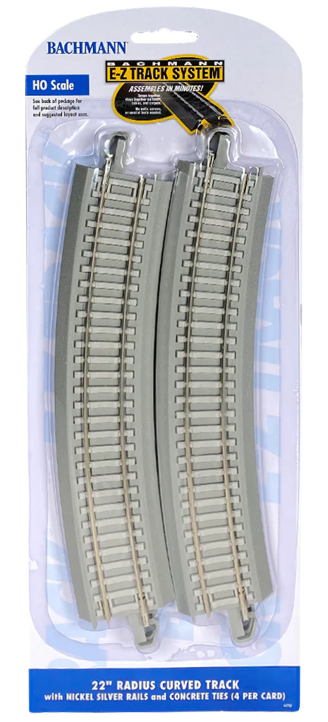 44703 22' Radius Curved Track - Concrete Sleepers (4/Card)