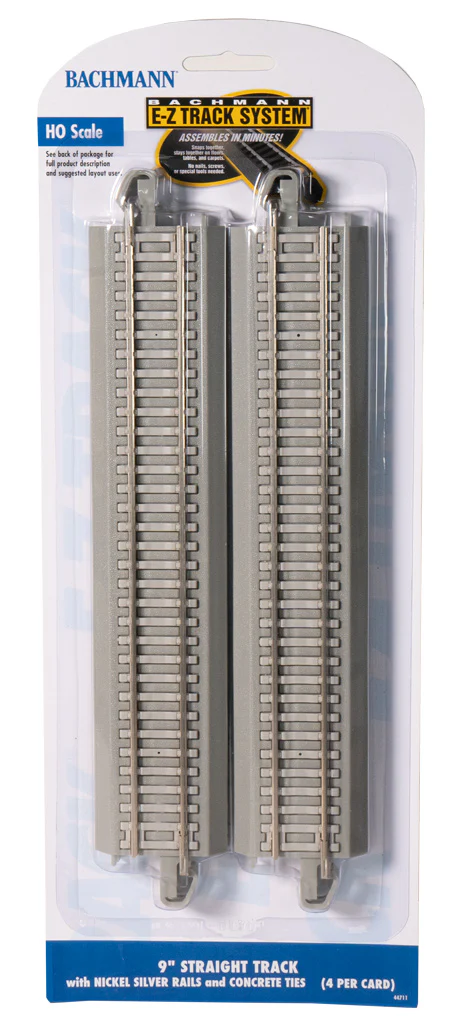 44711 9' Straight Track - Concrete Sleepers (4/Card)