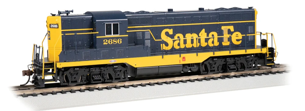 69104 GP7 - Santa Fe #2686 (Blue & Yellow) Diesel Locomotive