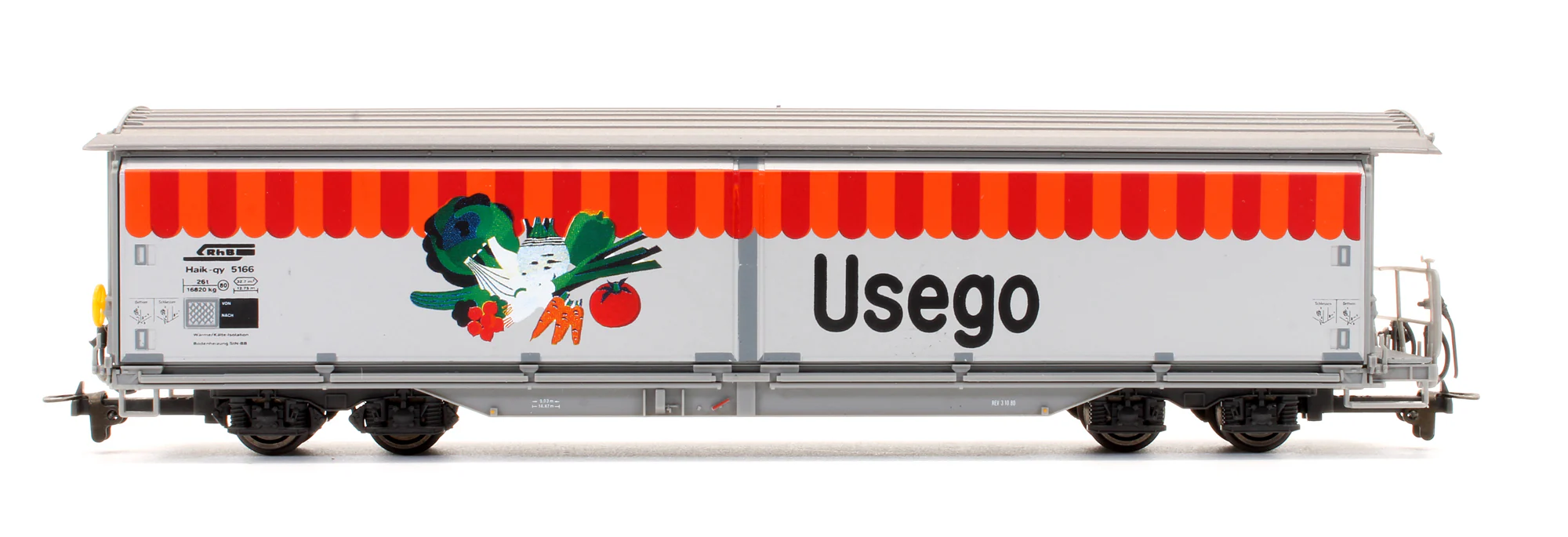 2288 136 Pre-Owned RhB Usego Bogie Fridge Van '5166' - Image 3