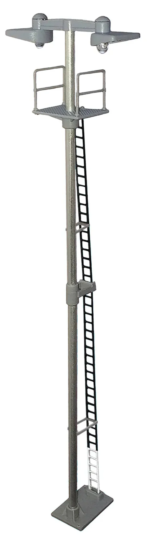 BL01B Dustpan Twin Head Tall Yard Lamp Black Ladder