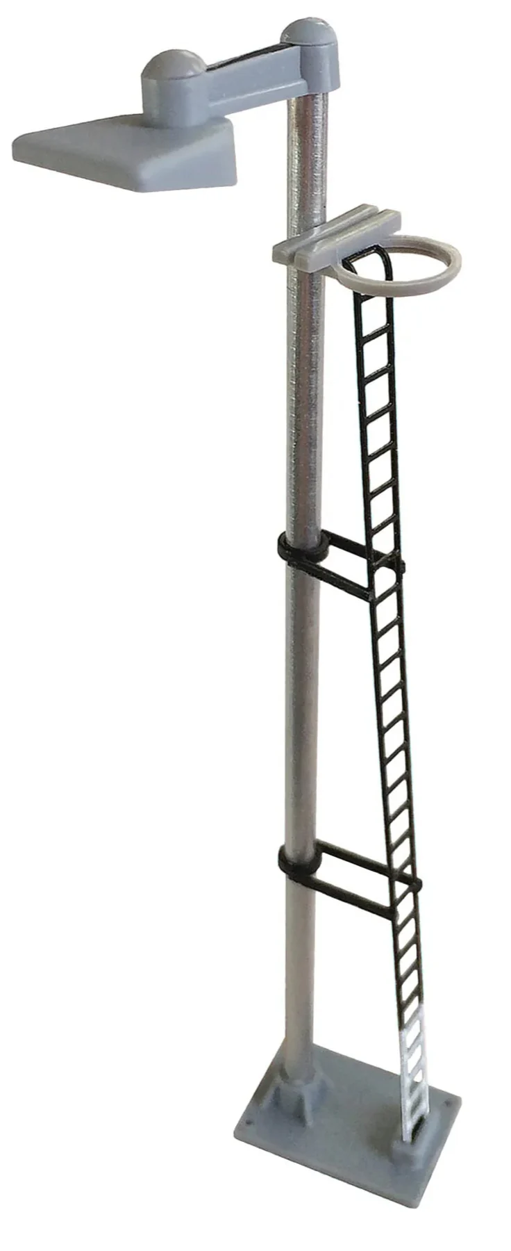 BL05B Dustpan Single Head Tall Yard Lamp (Black Ladder with White Base) White LED