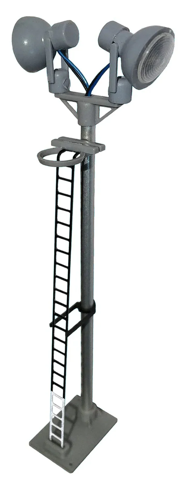 BL16B Twin Spotlight Head Short Lamp (Black Ladder with White Base) yellow LED