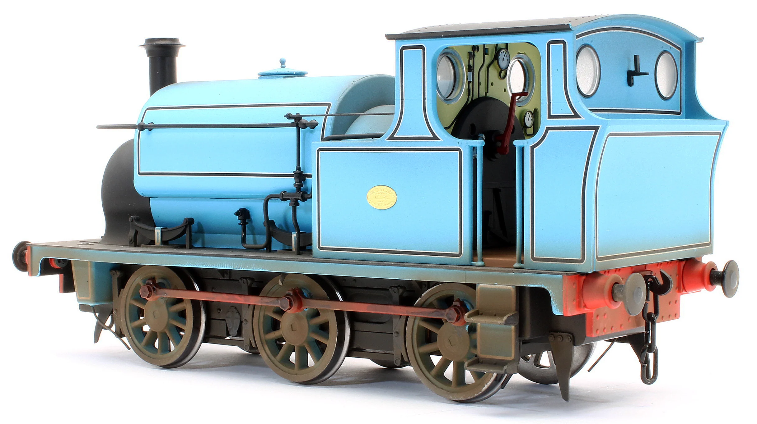 E85708MW Bespoke Weathered Hudswell Clarke 0-6-0 Tank Lined Blue Steam Locomotive - Medium Finish, Works Plates Added - Image 3
