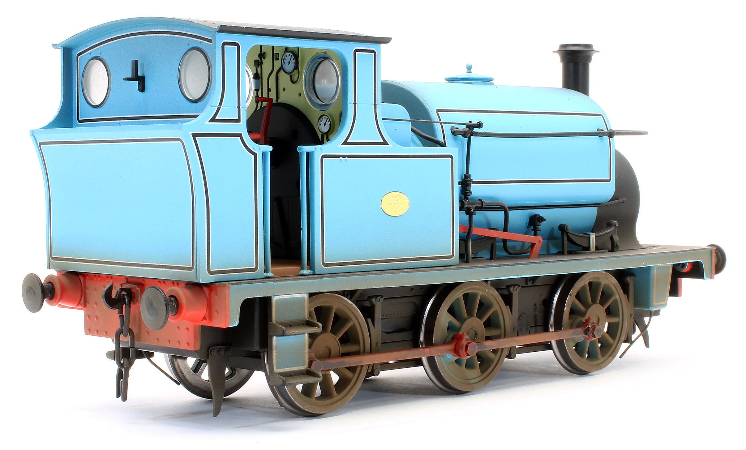 E85708MW Bespoke Weathered Hudswell Clarke 0-6-0 Tank Lined Blue Steam Locomotive - Medium Finish, Works Plates Added - Image 6