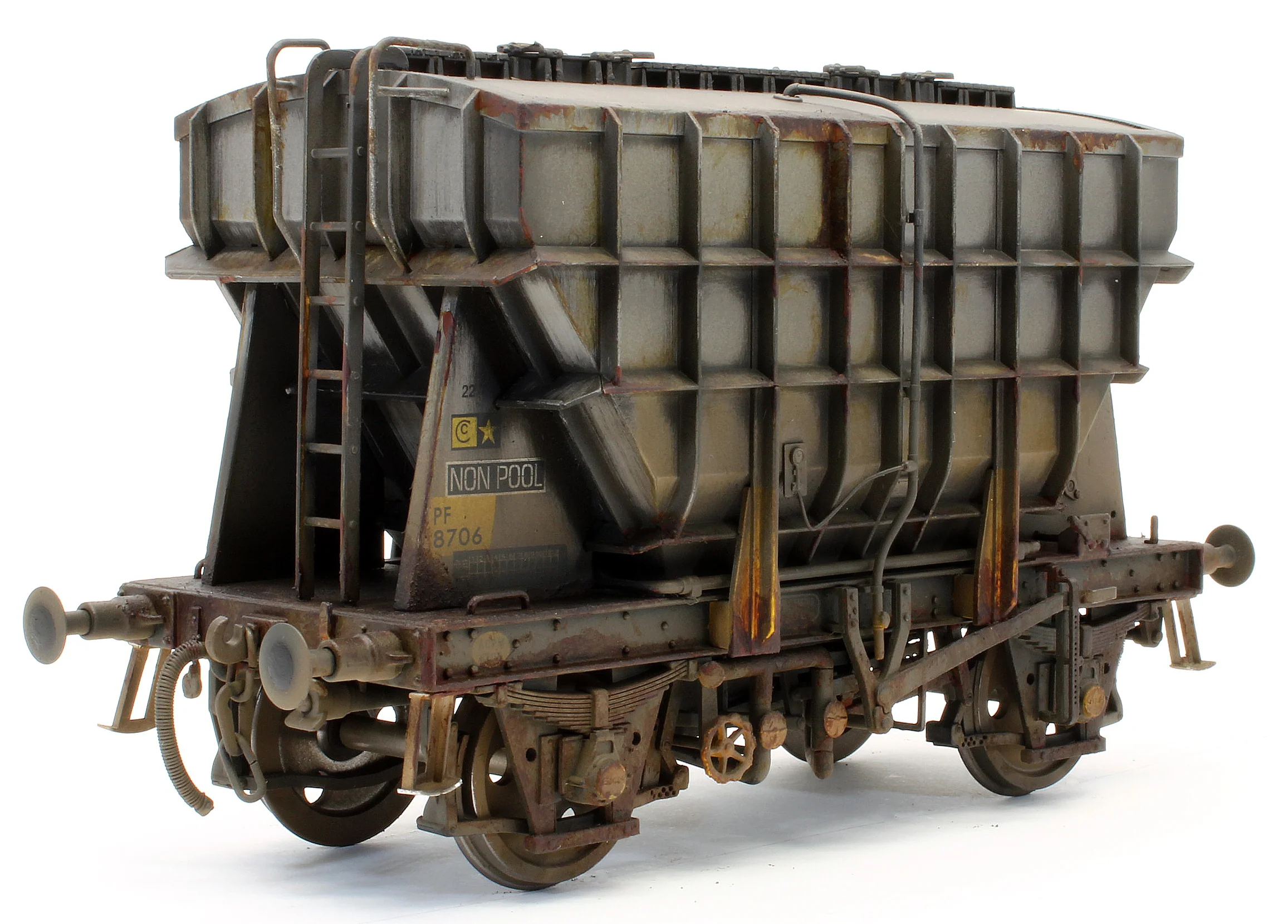 E3004BDW Bespoke Weathered Presflo Wagon Plain Grey 8706 (TOPS) - Deluxe Finish
