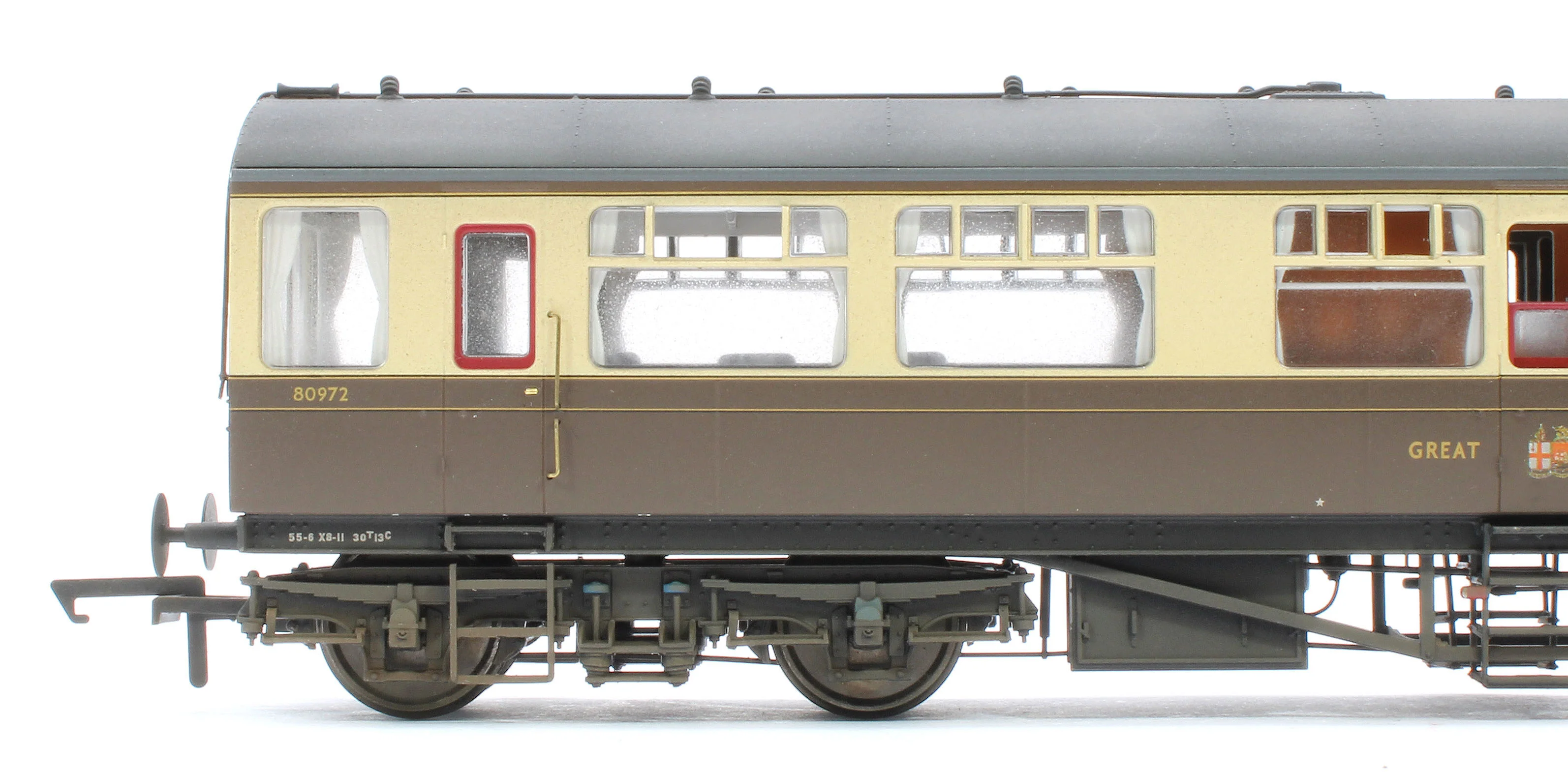 BL-201-006W Bespoke Weathered Black Label GWR Great Western Q13 Inspection Saloon, GWR Chocolate & Cream (Twin Cities) 80972 - Image 7