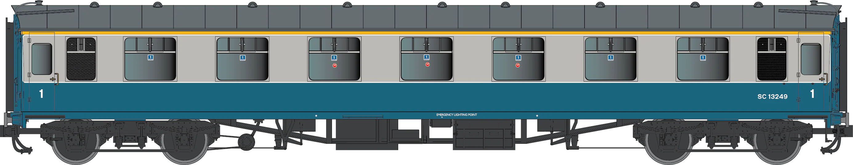 7P-002-250 BR Mk1 Blue/Grey FK W13078 Western Region