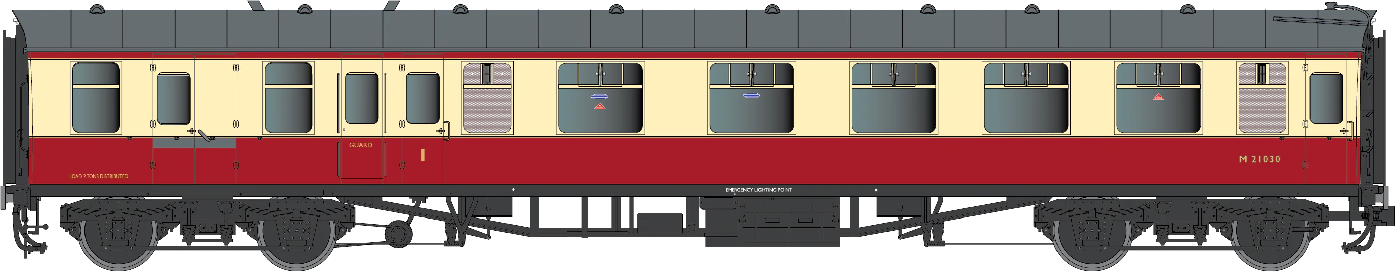 7P-002-102D BR Mk1 Crimson & Cream BCK E21040 Eastern Region - DCC Fitted