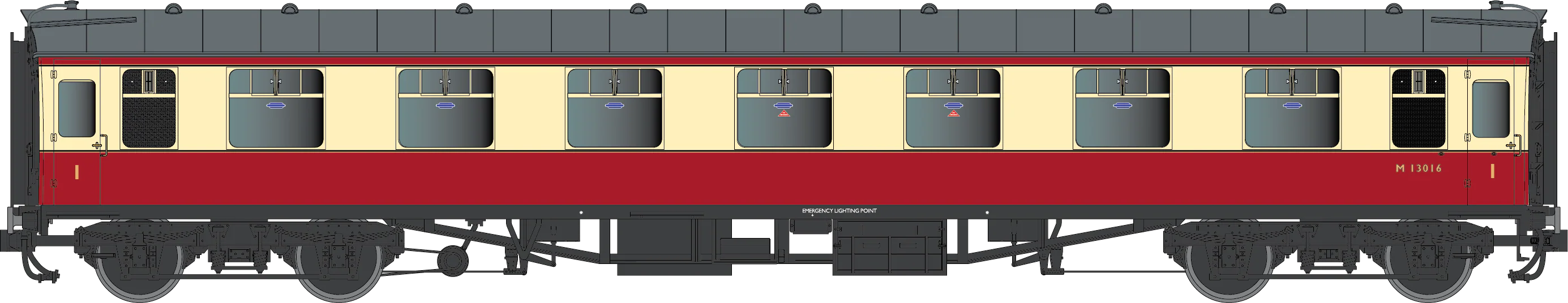 7P-002-153 BR Mk1 Crimson & Cream FK Sc13167 Scottish Region