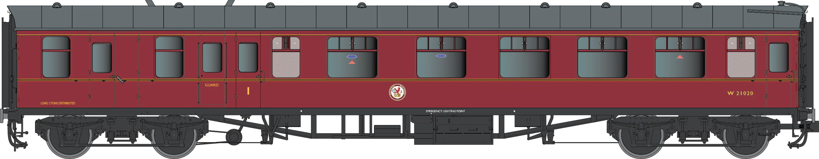 7P-002-001UD BR Mk1 Maroon BCK Unnumbered - DCC Fitted