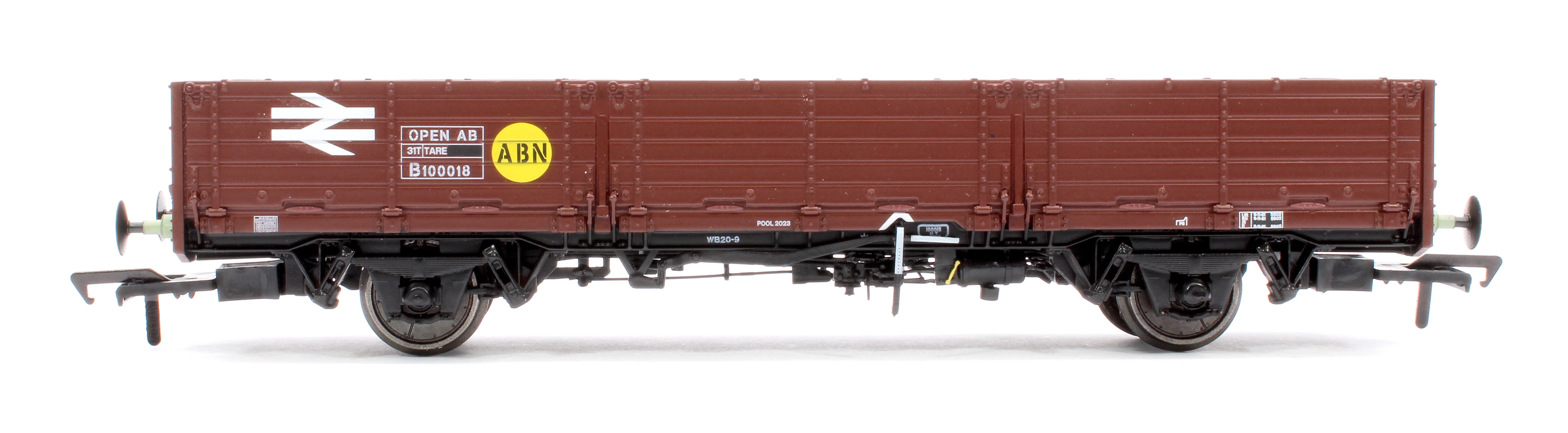 915002 BR ‘Open AB’ OAA Wagon No. 100018, BR bauxite, yellow ‘ABN’ spot - Image 2