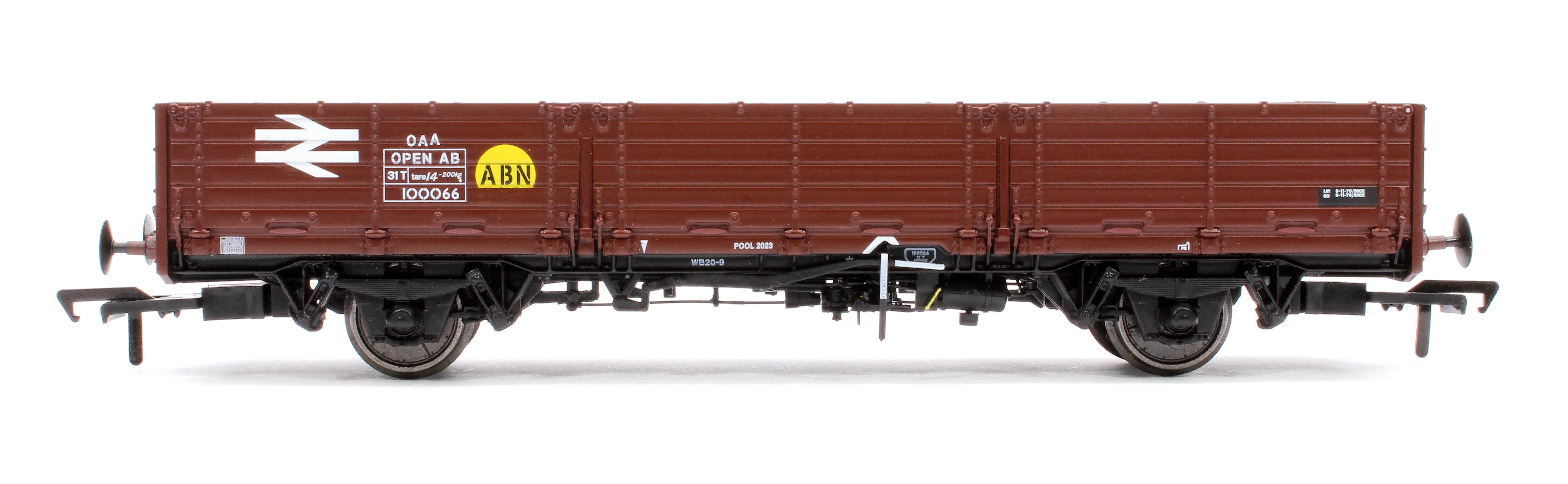 915004 BR ‘Open AB’ OAA Wagon No. 100066, BR bauxite, yellow ‘ABN’ spot - Image 2