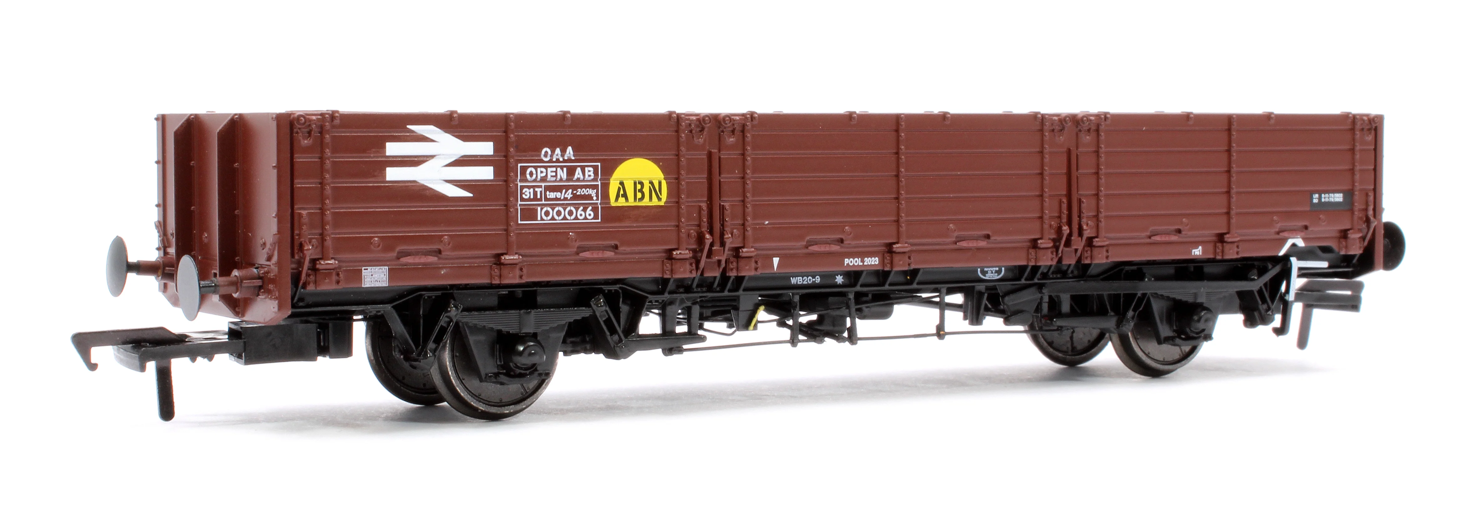 915004 BR ‘Open AB’ OAA Wagon No. 100066, BR bauxite, yellow ‘ABN’ spot - Image 3