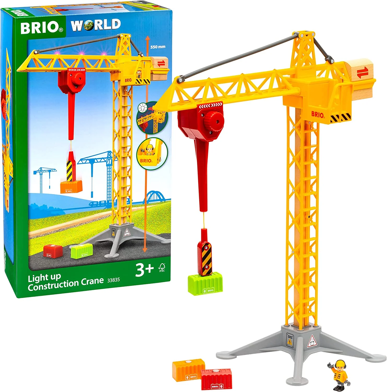 33835 BRIO WORLD - Light Up Construction Crane