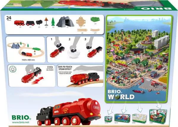 36017 BRIO World Railway Set Steaming Train set - Image 3