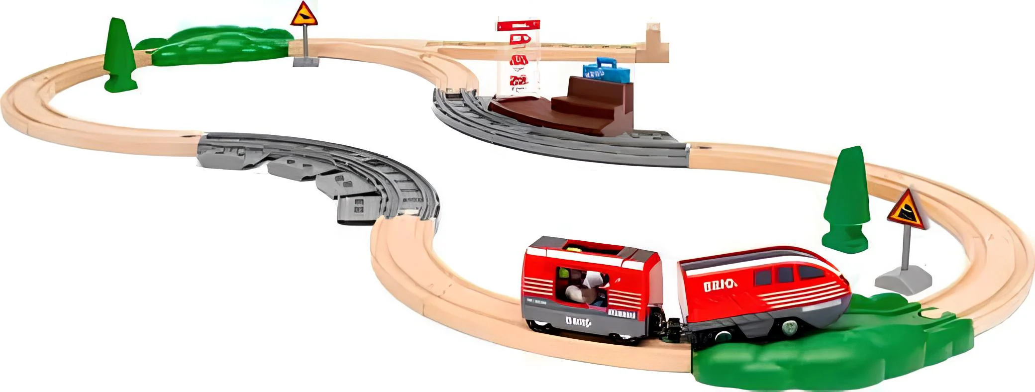 36102 BRIO World Railway Set Pull Back Train Set - Image 2