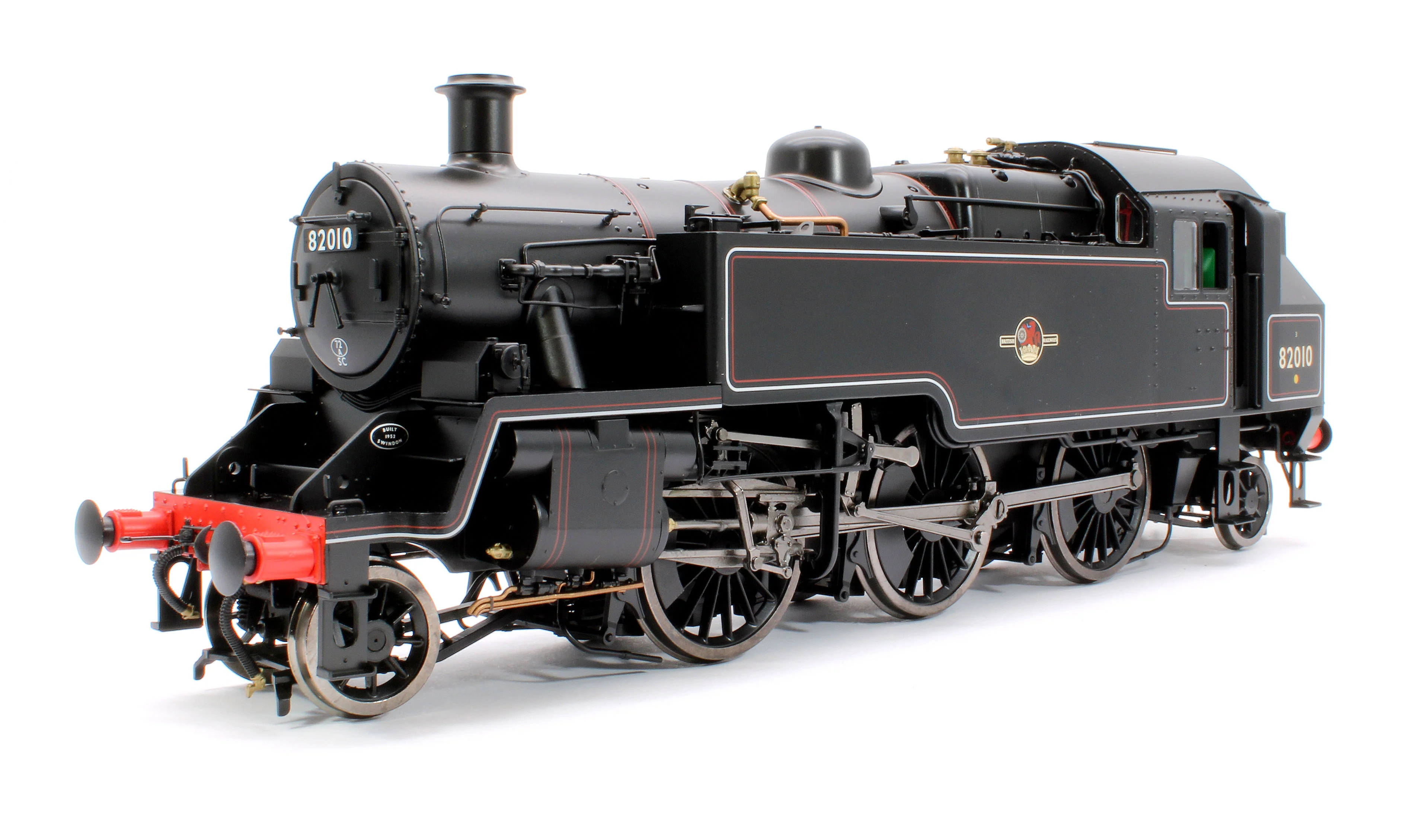 LHT-S-8201D British Railways Standard 3MT 2-6-2T Lined Black Late Crest 82010 - Steam Tank Locomotive - DCC Fitted