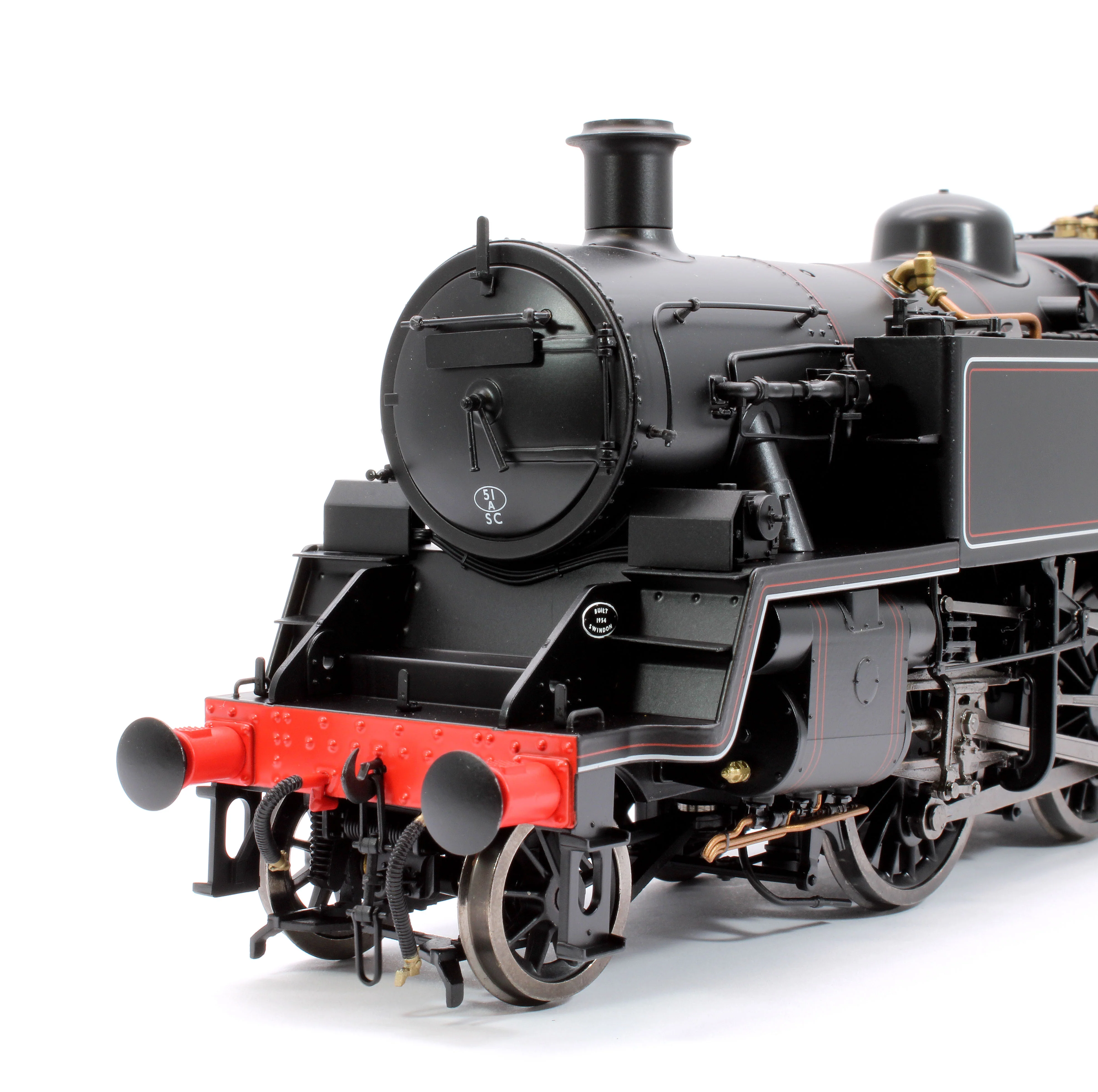 LHT-S-8202U British Railways Standard 3MT 2-6-2T Lined Black Early Crest Unnumbered - Steam Tank Locomotive - Image 6