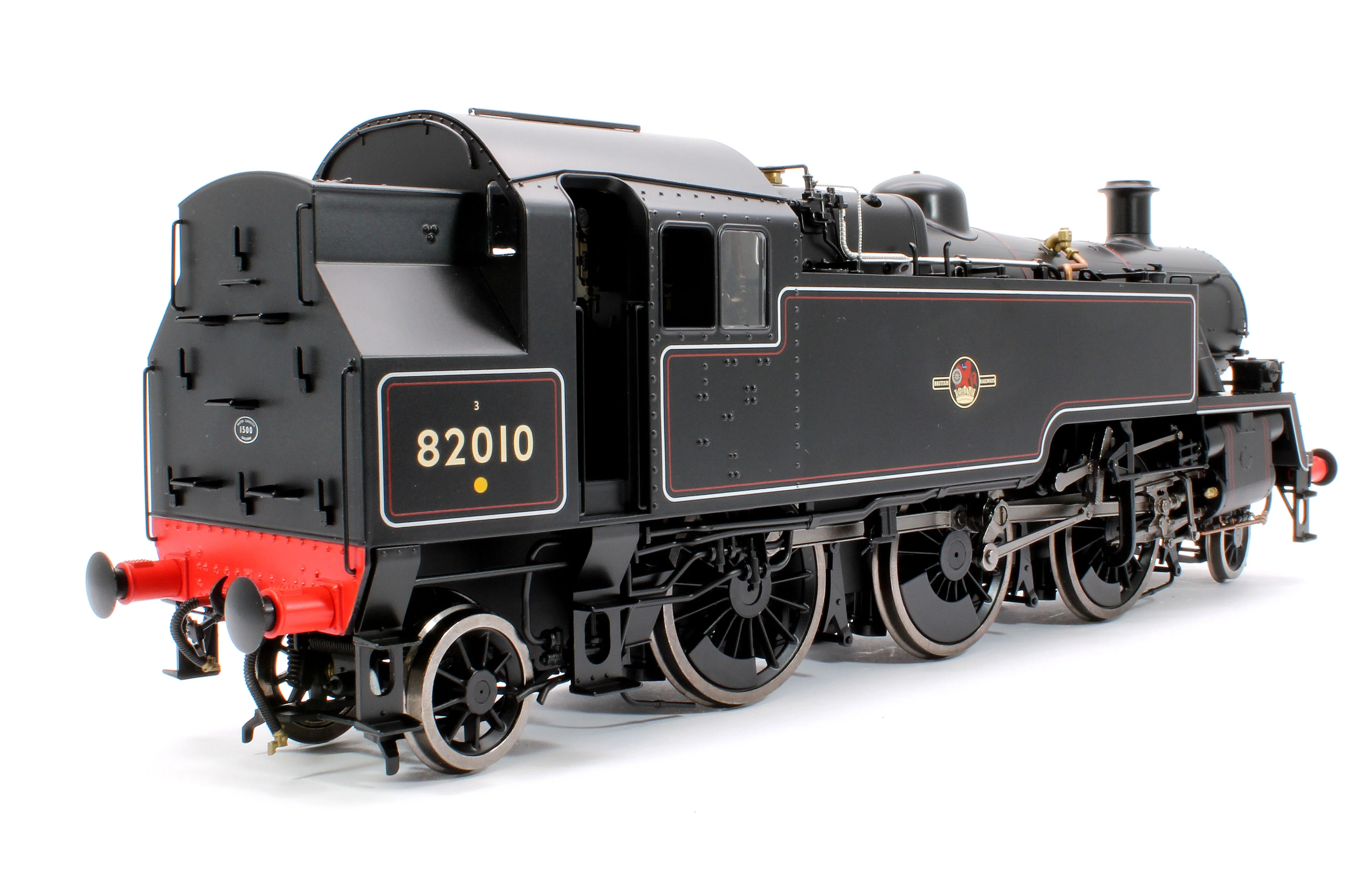 LHT-S-8201 British Railways Standard 3MT 2-6-2T Lined Black Late Crest 82010 - Steam Tank Locomotive - Image 3