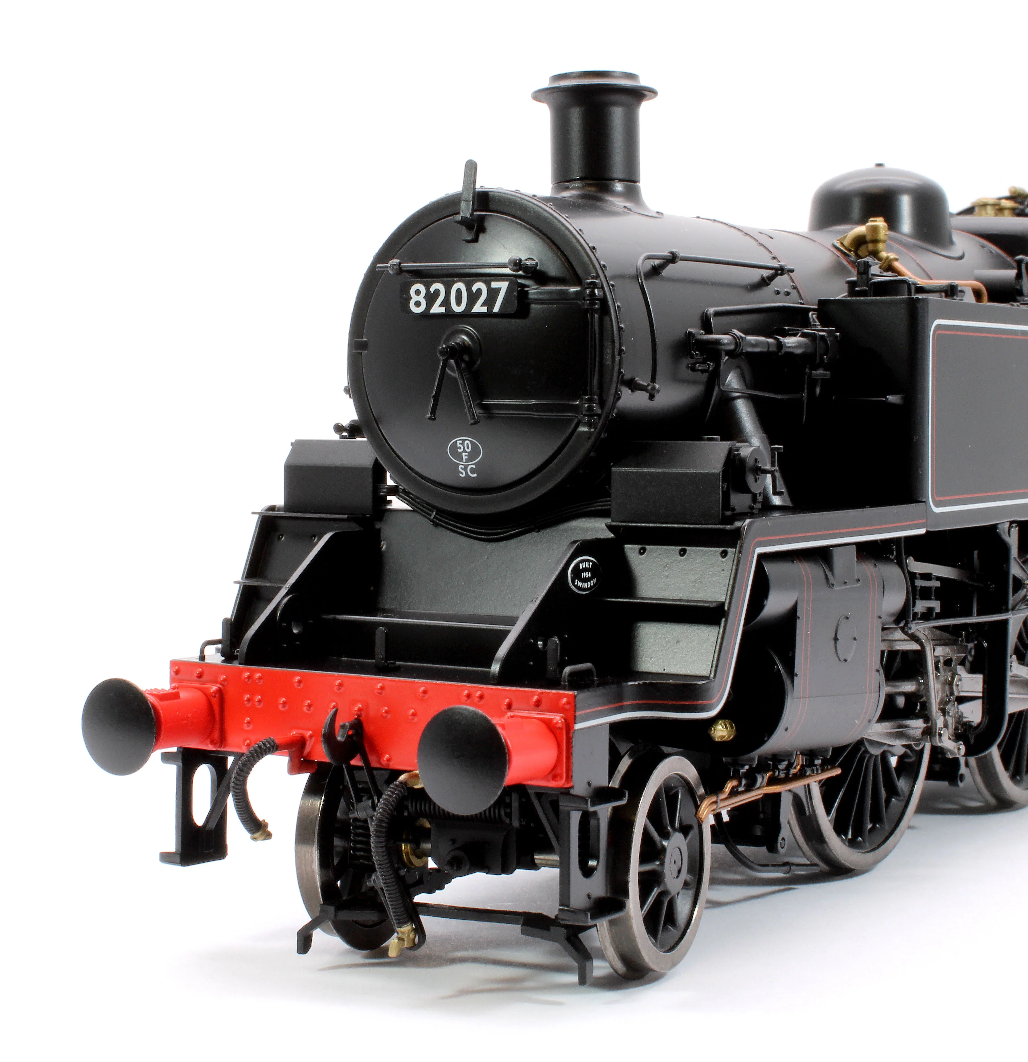 LHT-S-8203S British Railways Standard 3MT 2-6-2T Lined Black Late Crest 82027 - Steam Tank Locomotive - DCC Sound - Image 6