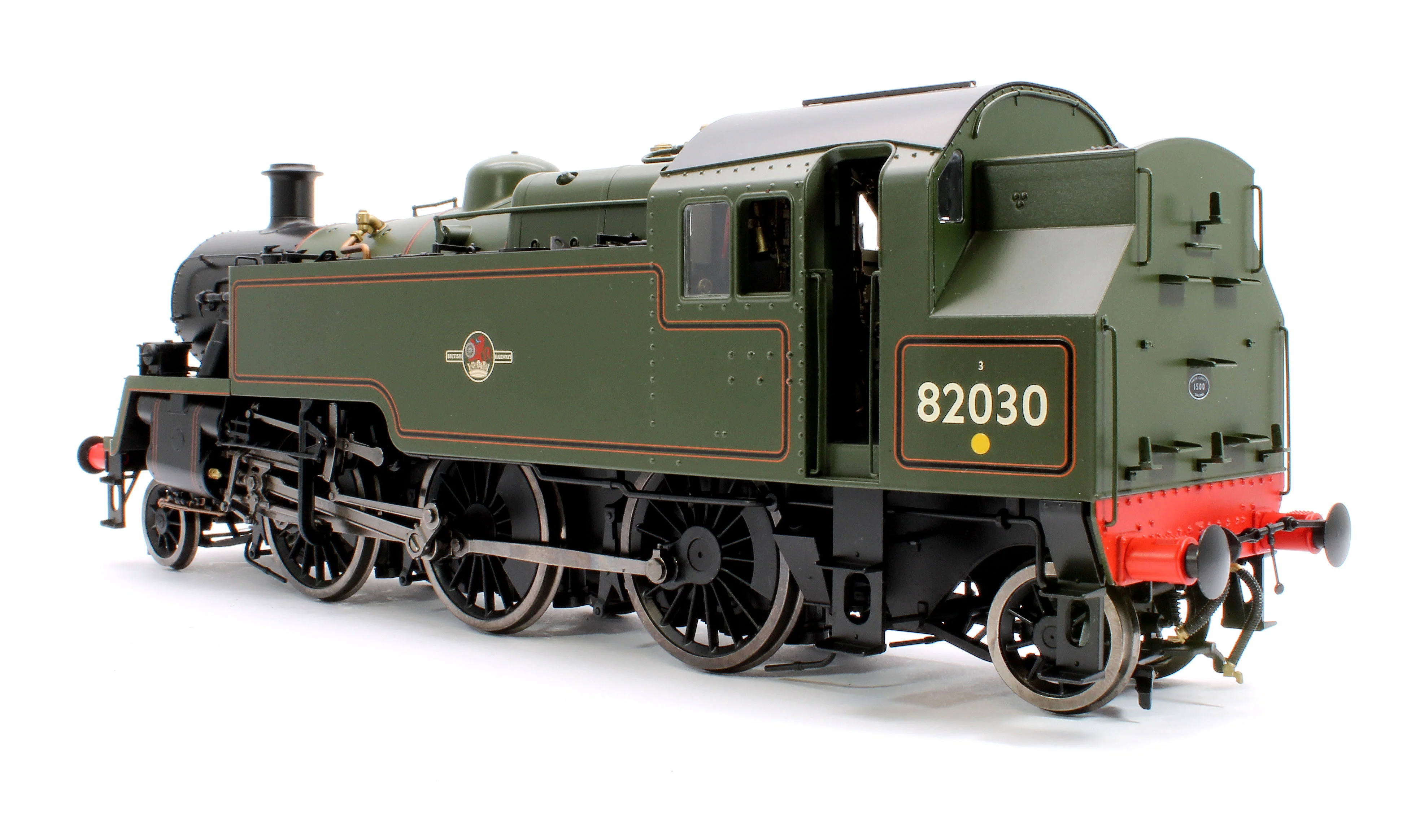 LHT-S-8208 British Railways Standard 3MT 2-6-2T Lined Green Late Crest 82030 - Steam Tank Locomotive - Image 2