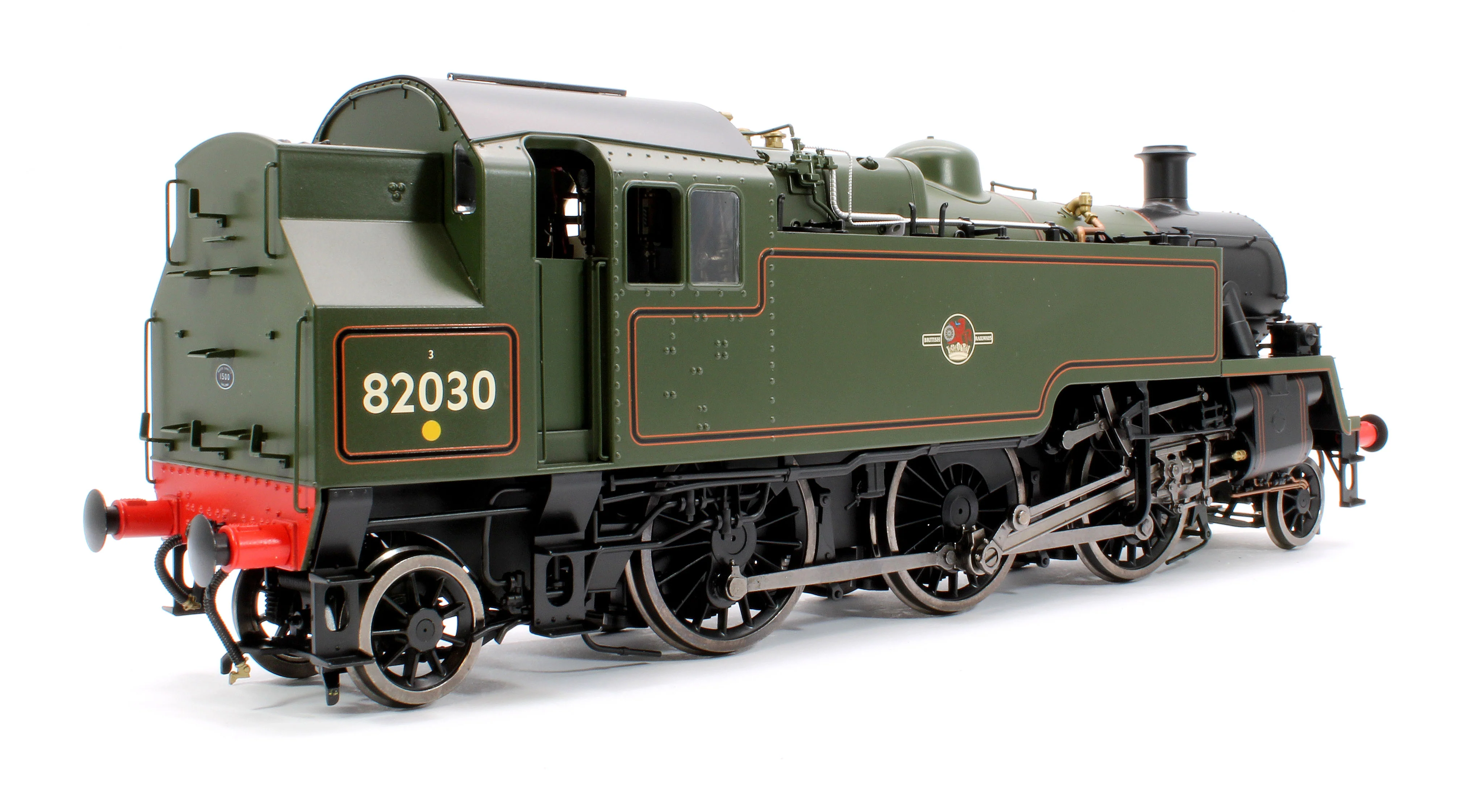 LHT-S-8208S British Railways Standard 3MT 2-6-2T Lined Green Late Crest 82030 - Steam Tank Locomotive - DCC Sound - Image 3