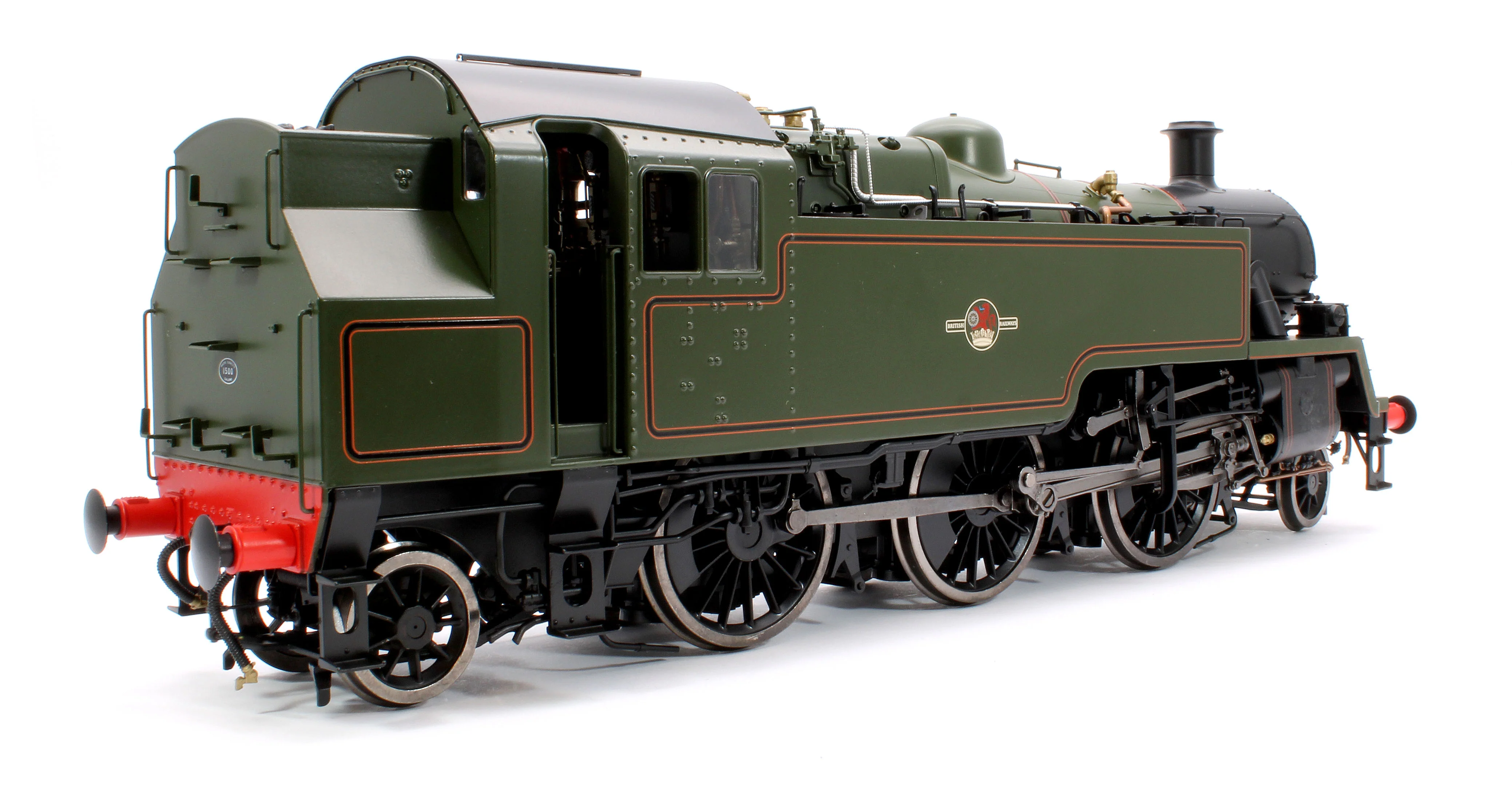 LHT-S-8208UD British Railways Standard 3MT 2-6-2T Lined Green Late Crest Unnumbered - Steam Tank Locomotive - DCC Fitted - Image 4