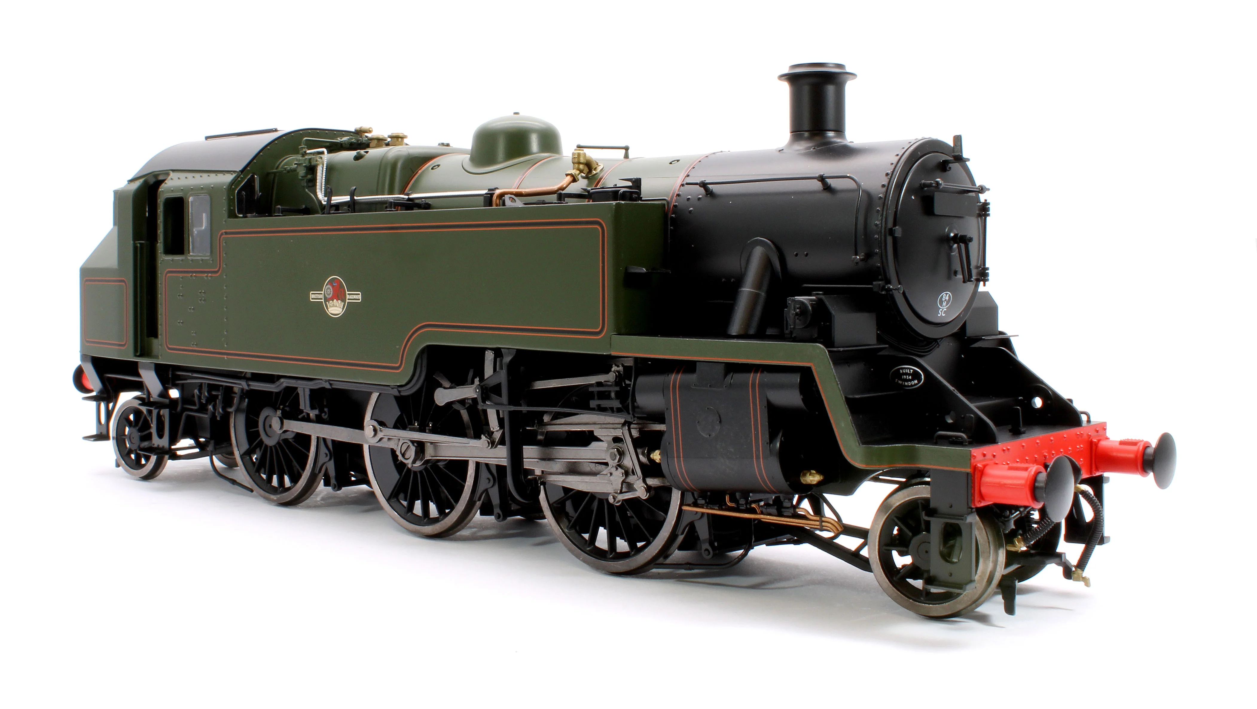 LHT-S-8208UD British Railways Standard 3MT 2-6-2T Lined Green Late Crest Unnumbered - Steam Tank Locomotive - DCC Fitted - Image 5