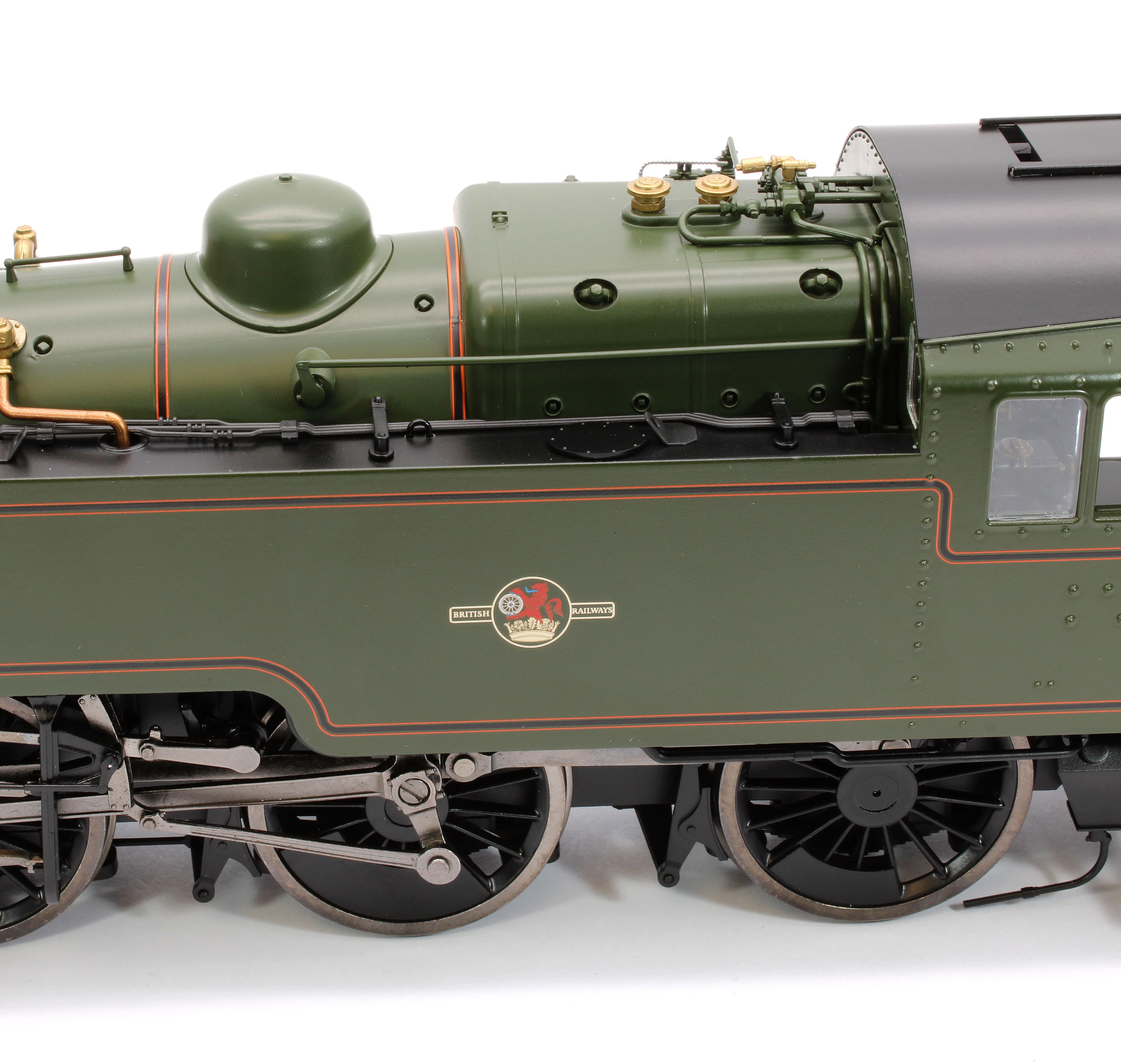 LHT-S-8208UD British Railways Standard 3MT 2-6-2T Lined Green Late Crest Unnumbered - Steam Tank Locomotive - DCC Fitted - Image 8