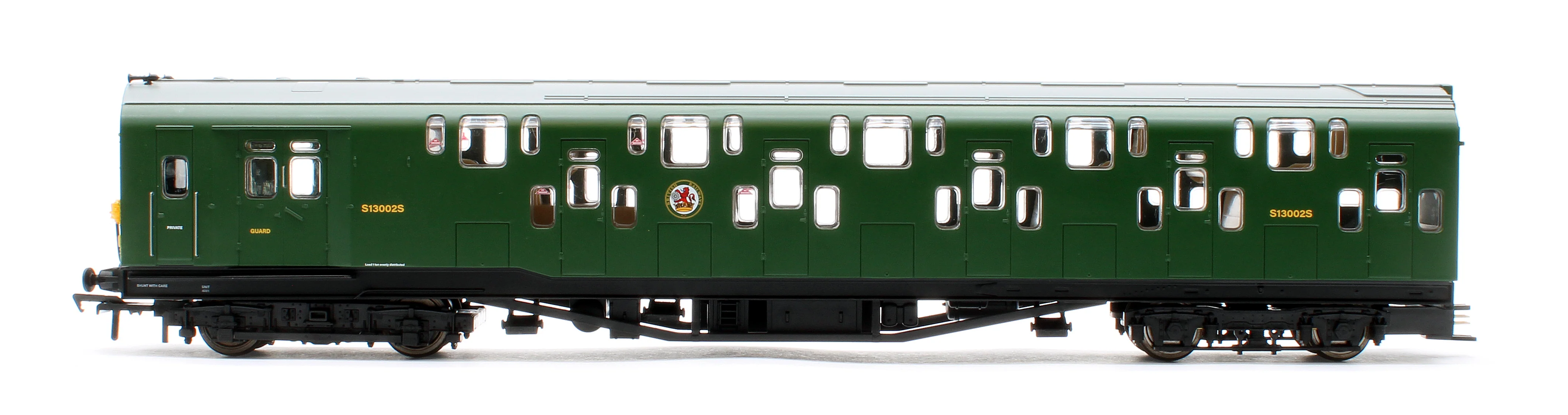 KRM-4DD-OO-S-1-G2 Bulleid Class 4DD Double Decker 4 Car EMU 4001/4901 BR Green with Full Yellow Ends - Sound Fitted - Image 11
