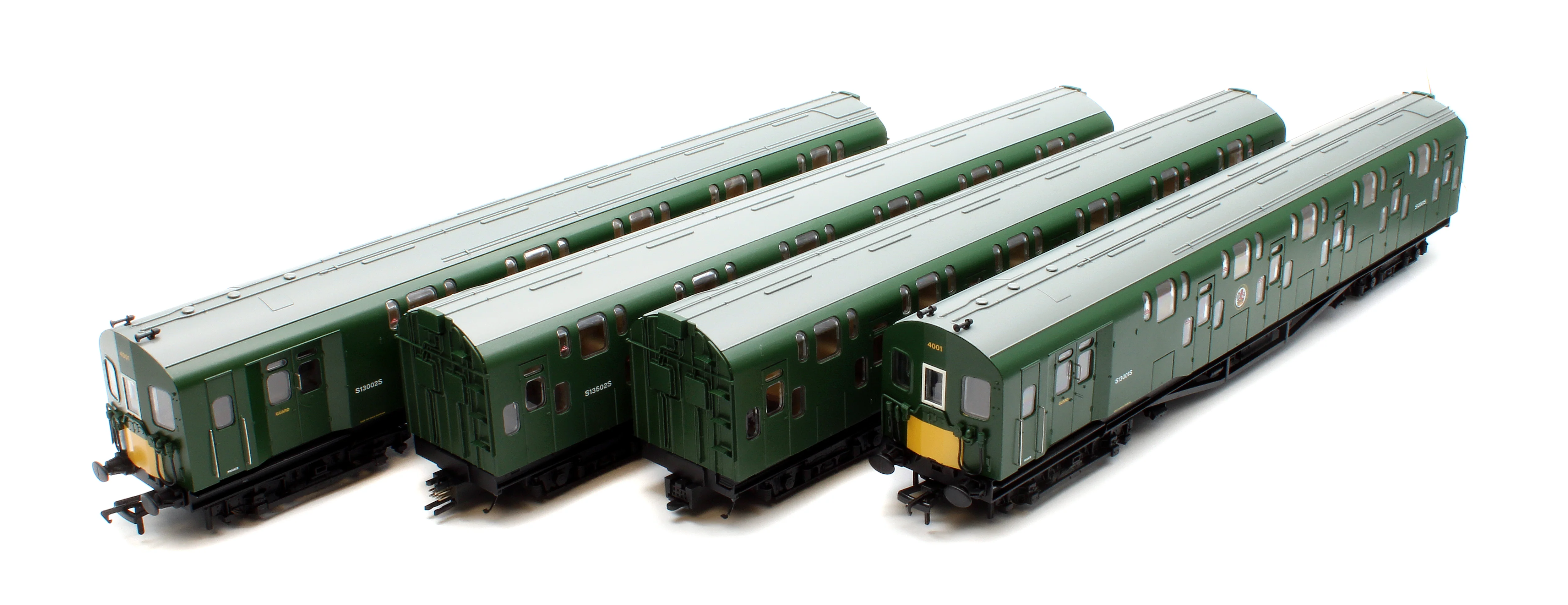 KRM-4DD-OO-S-1-G1 Bulleid Class 4DD Double Decker 4 Car EMU 4001/4901 BR Green with Small Yellow Ends - Sound Fitted - Image 3