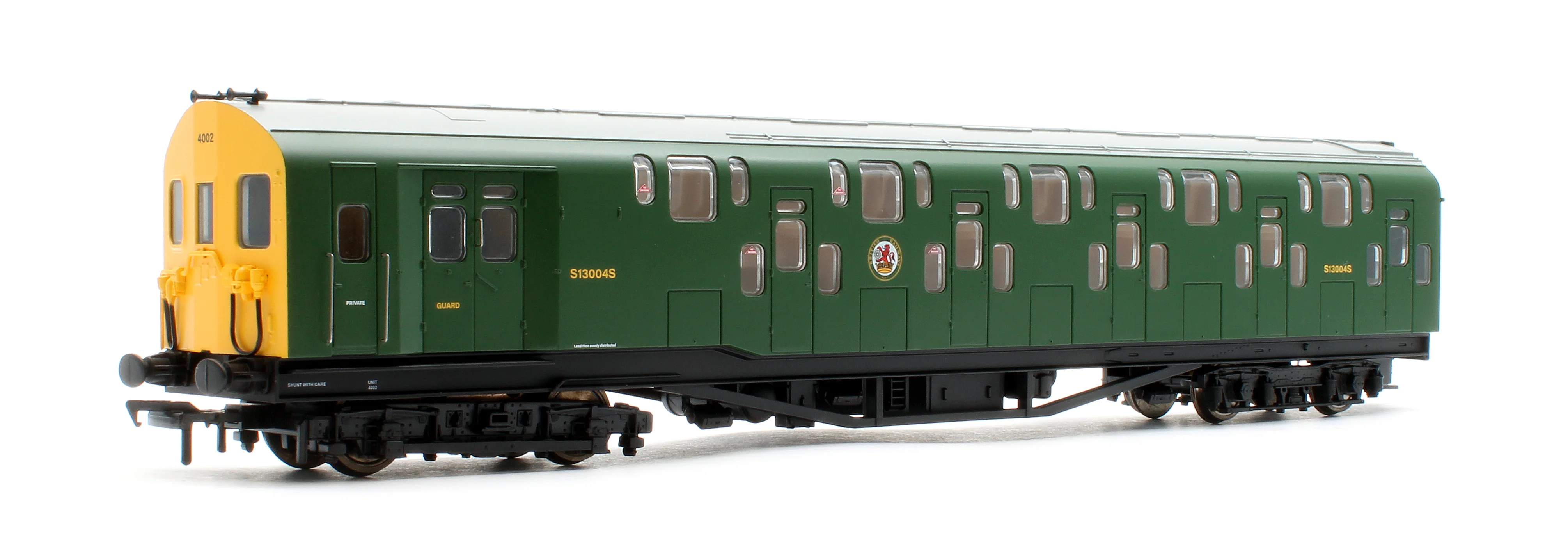 KRM-4DD-OO-F-2-G2 Bulleid Class 4DD Double Decker 4 Car EMU 4002/4902 BR Green with Full Yellow Ends - DCC Fitted - Image 10