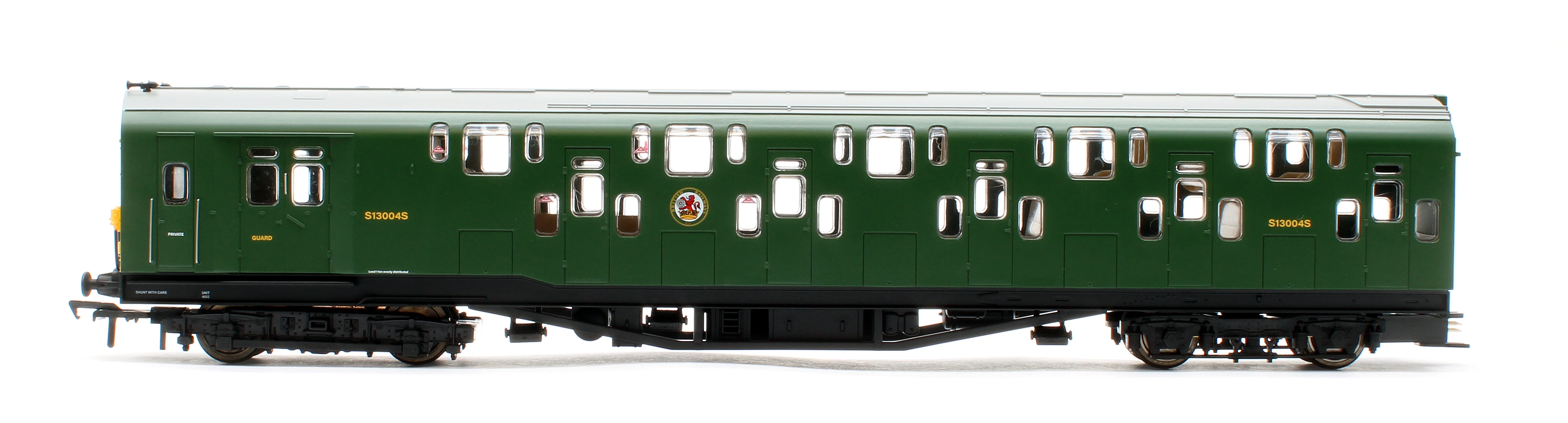 KRM-4DD-OO-F-2-G2 Bulleid Class 4DD Double Decker 4 Car EMU 4002/4902 BR Green with Full Yellow Ends - DCC Fitted - Image 11