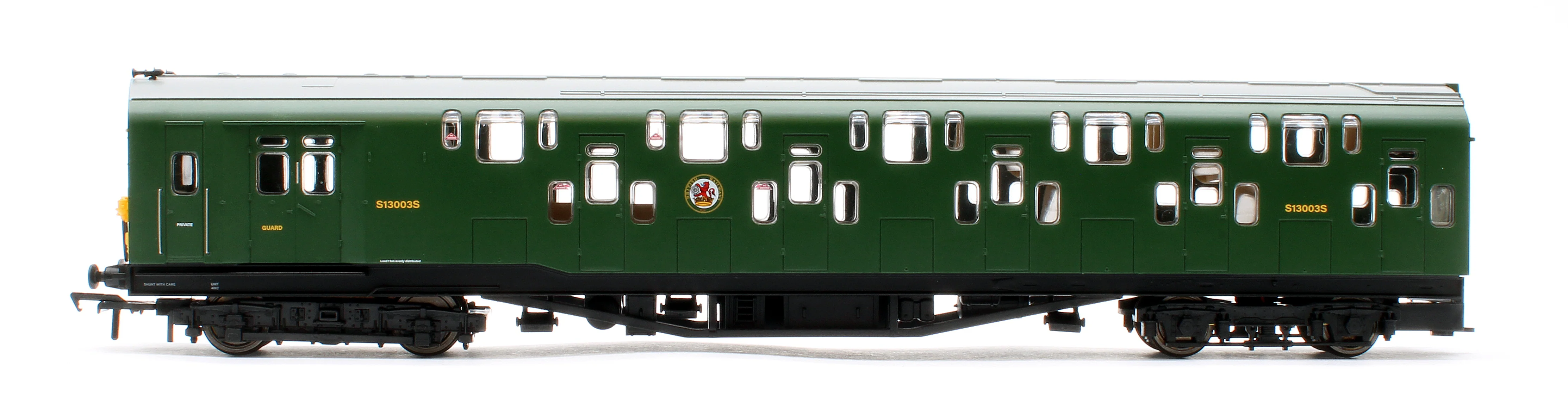 KRM-4DD-OO-F-2-G2 Bulleid Class 4DD Double Decker 4 Car EMU 4002/4902 BR Green with Full Yellow Ends - DCC Fitted - Image 5