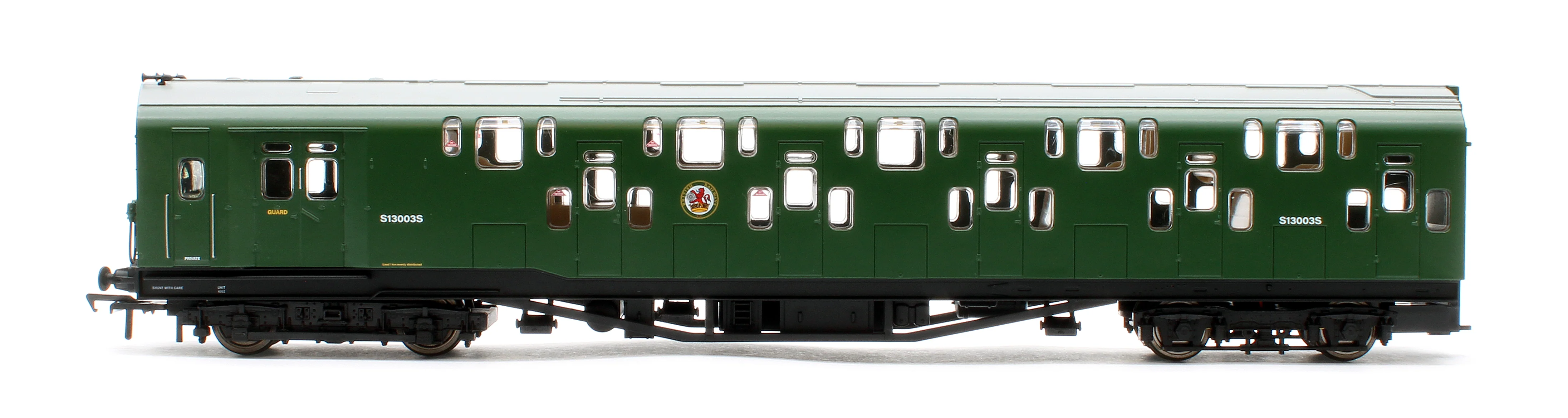 KRM-4DD-OO-S-2-G1 Bulleid Class 4DD Double Decker 4 Car EMU 4002/4902 BR Green with Small Yellow Ends - Sound Fitted - Image 10