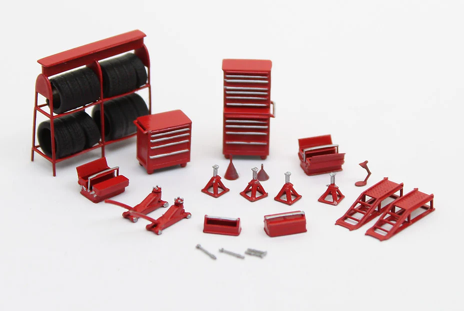 BSCGAPRED Car Garage Accessories Pack - RED