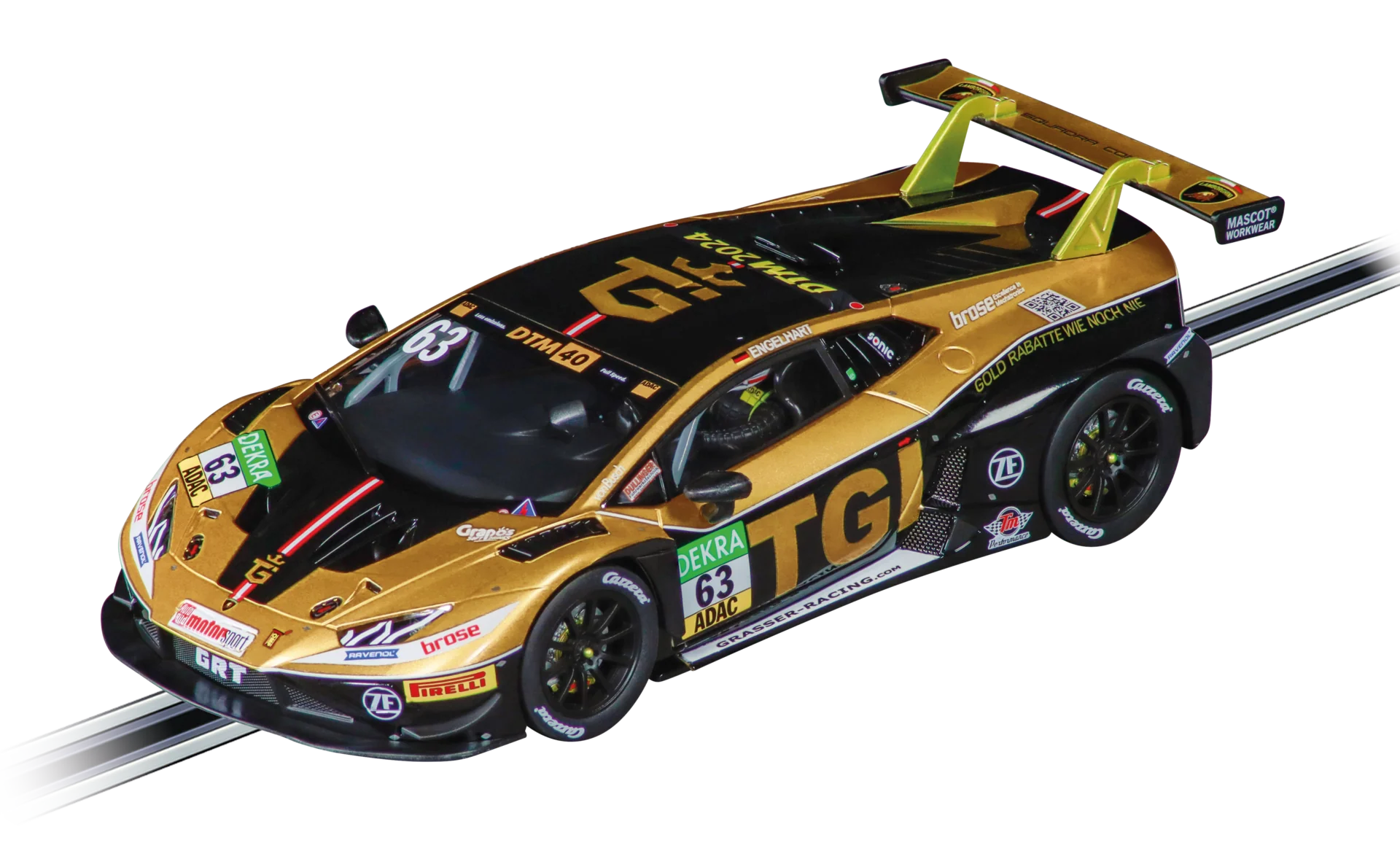 20023986 Carrera Digital 124 Lamborghini Huracán GT3 Evo2 "GRT Grasser Racing, No.63" DTM 2024