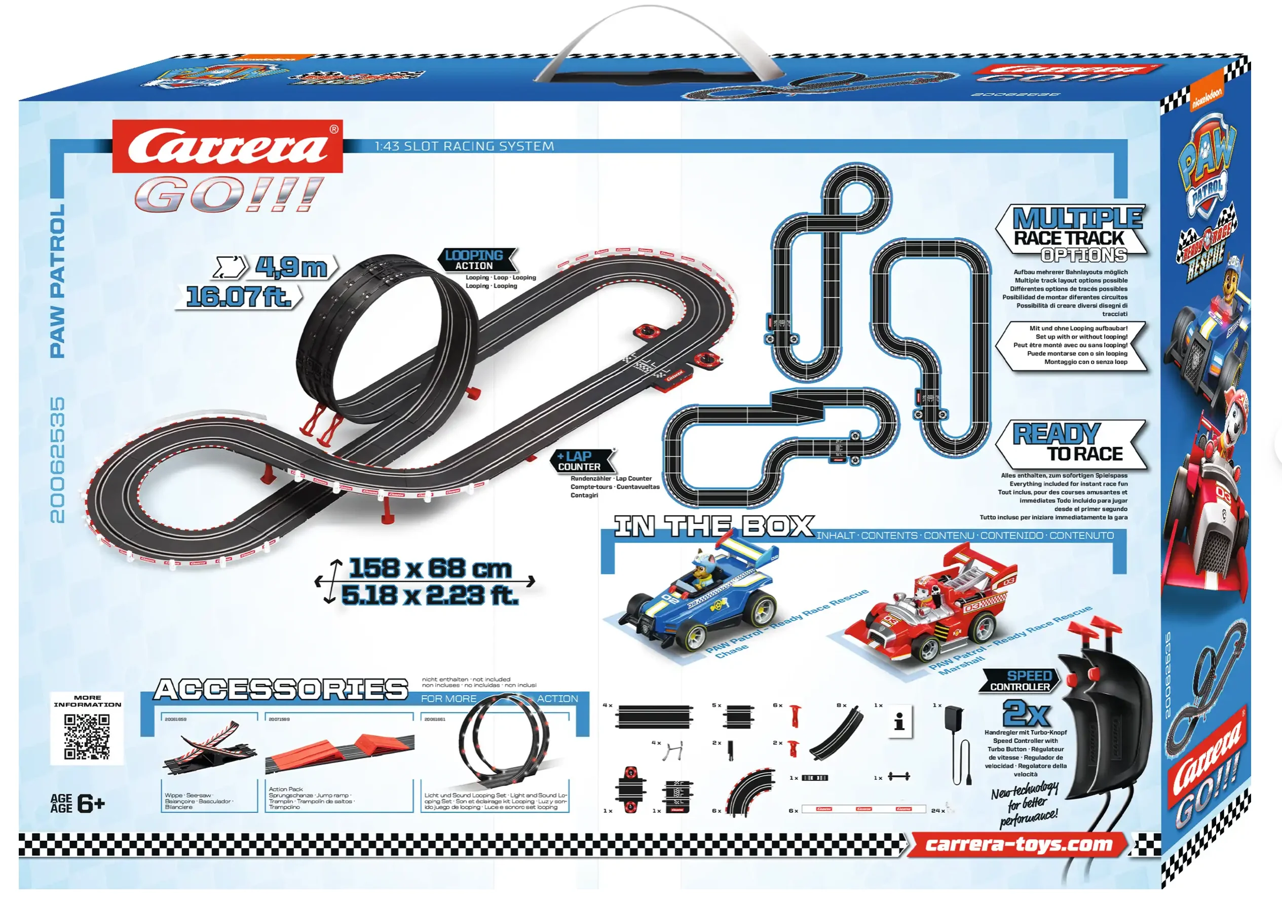 20062535UK Carrera GO!!! PAW Patrol™ - Ready Race Rescue 1:43 Slot Car Racing Set - Image 5