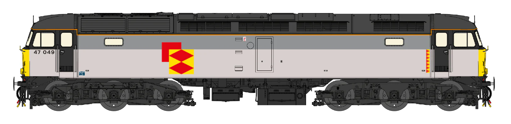 CM-47049-TGRfD-SFW Highly Detailed Premium Weathered Class 47 Railfreight Distribution No.47049 Diesel Locomotive - DCC Sound - Image 4