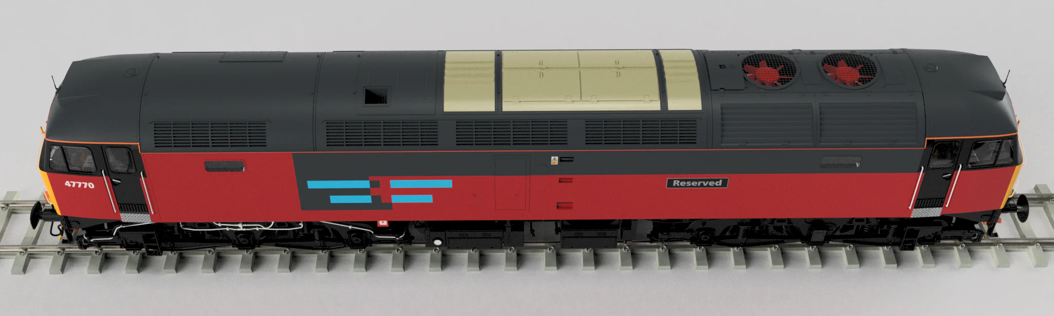CM-47770-RESW Highly Detailed Premium Weathered Class 47 Rail Express Systems 'Reserved' No.47770 Diesel Locomotive - Image 2