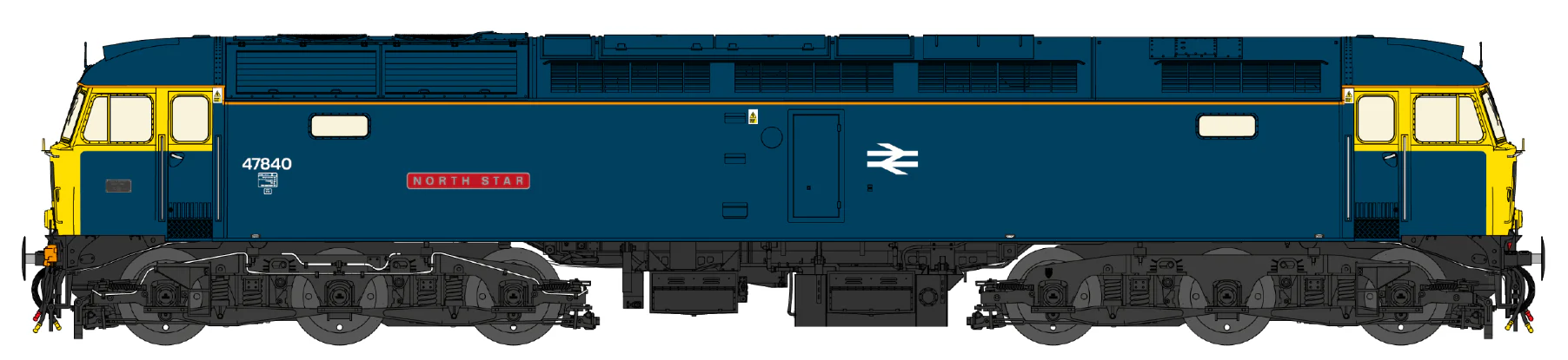 CM-47840/847-CCFPW Highly Detailed Premium Weathered Class 47 BR Blue/Large Logo Cross Country Farewell No.47840/847 Diesel Locomotive Twin Pack - Image 2