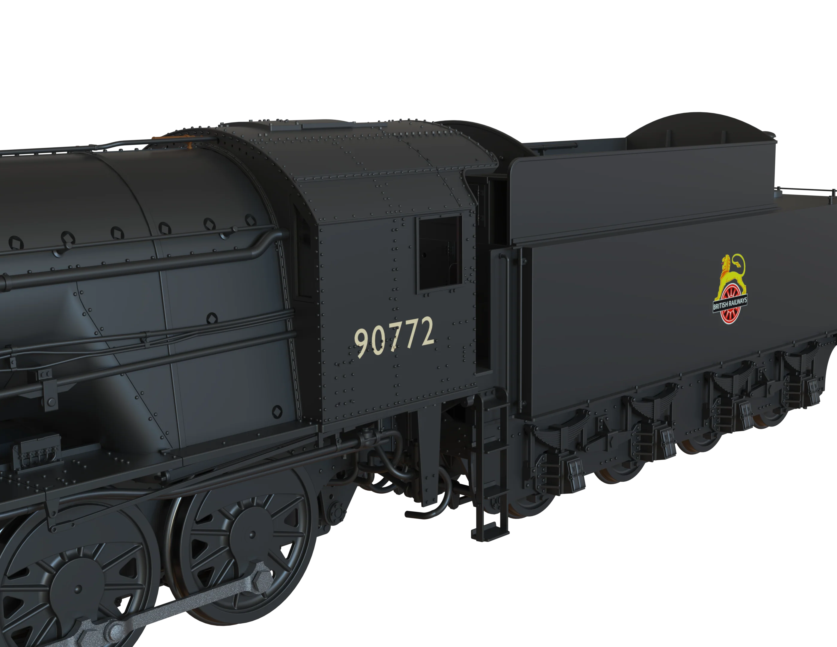 C1004 WD Austerity 2-10-0 BR Black Early Crest No.90772 Steam Locomotive - Image 3