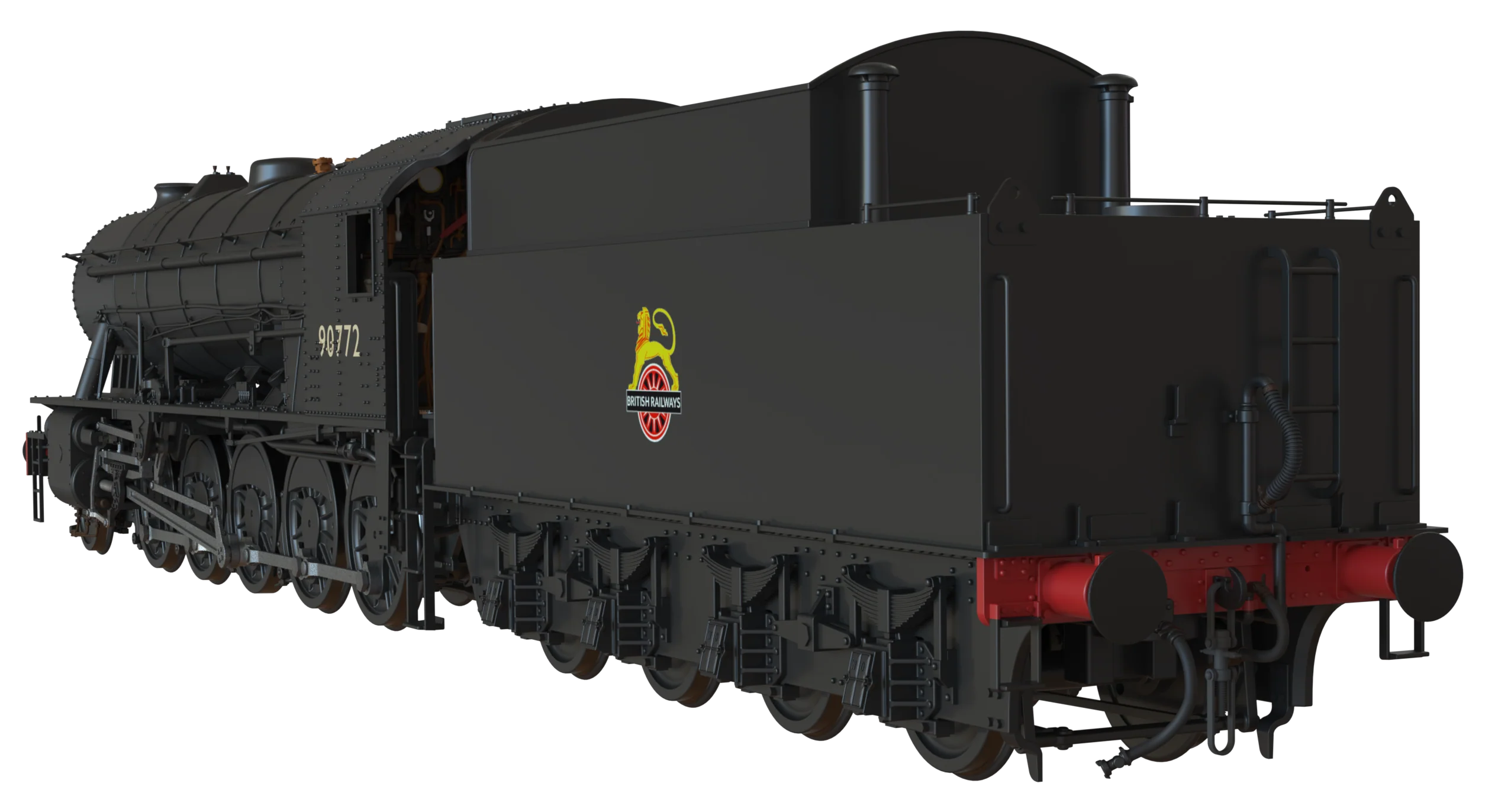 C1004 WD Austerity 2-10-0 BR Black Early Crest No.90772 Steam Locomotive - Image 4