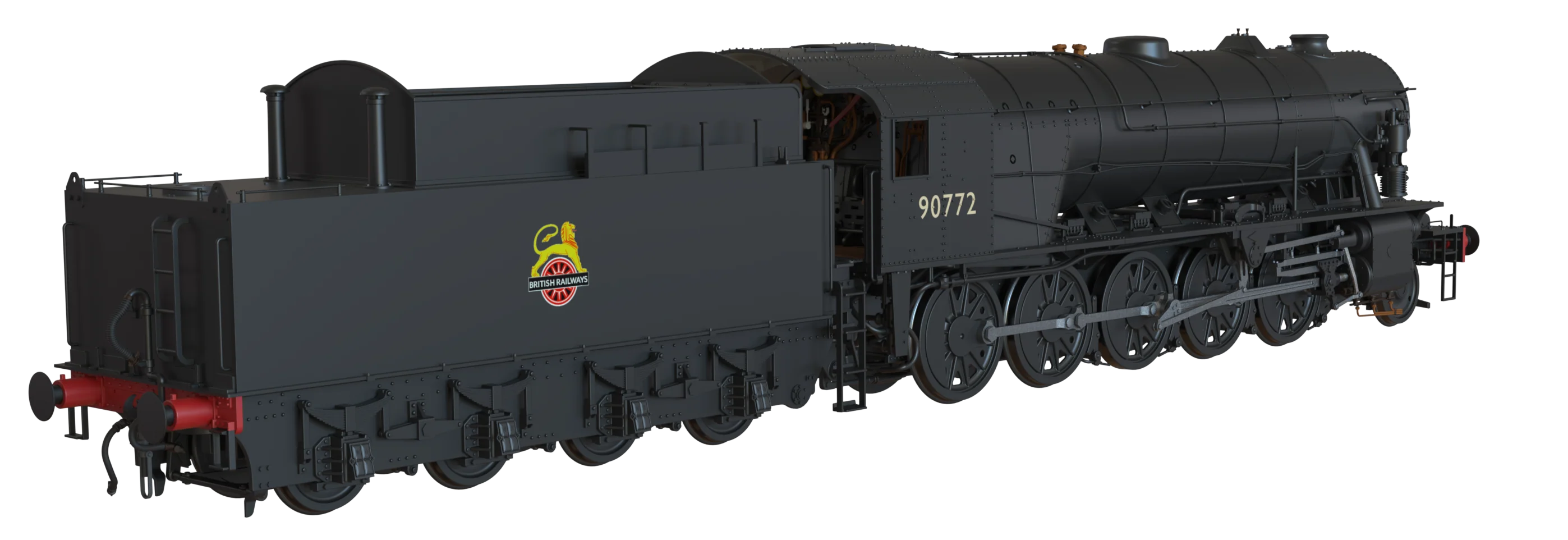 C1004 WD Austerity 2-10-0 BR Black Early Crest No.90772 Steam Locomotive - Image 9